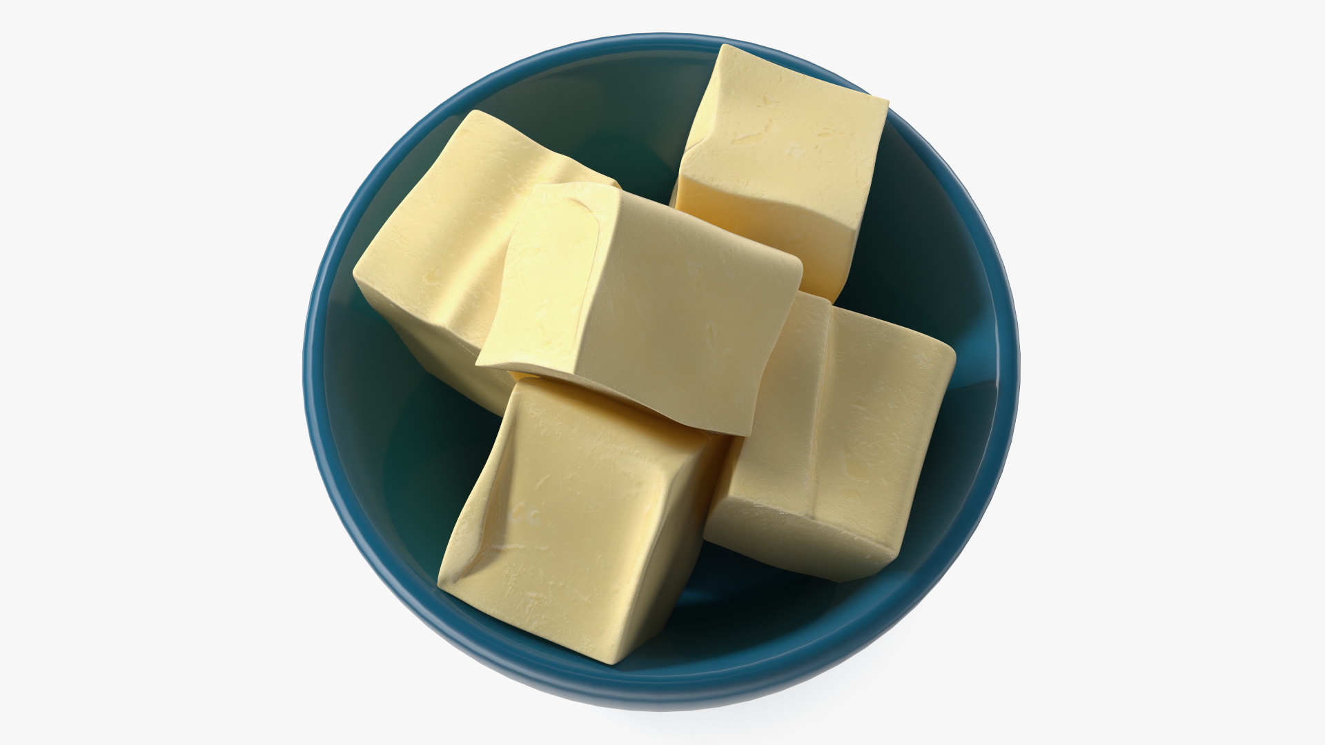 3D Bowl with Pieces of Butter