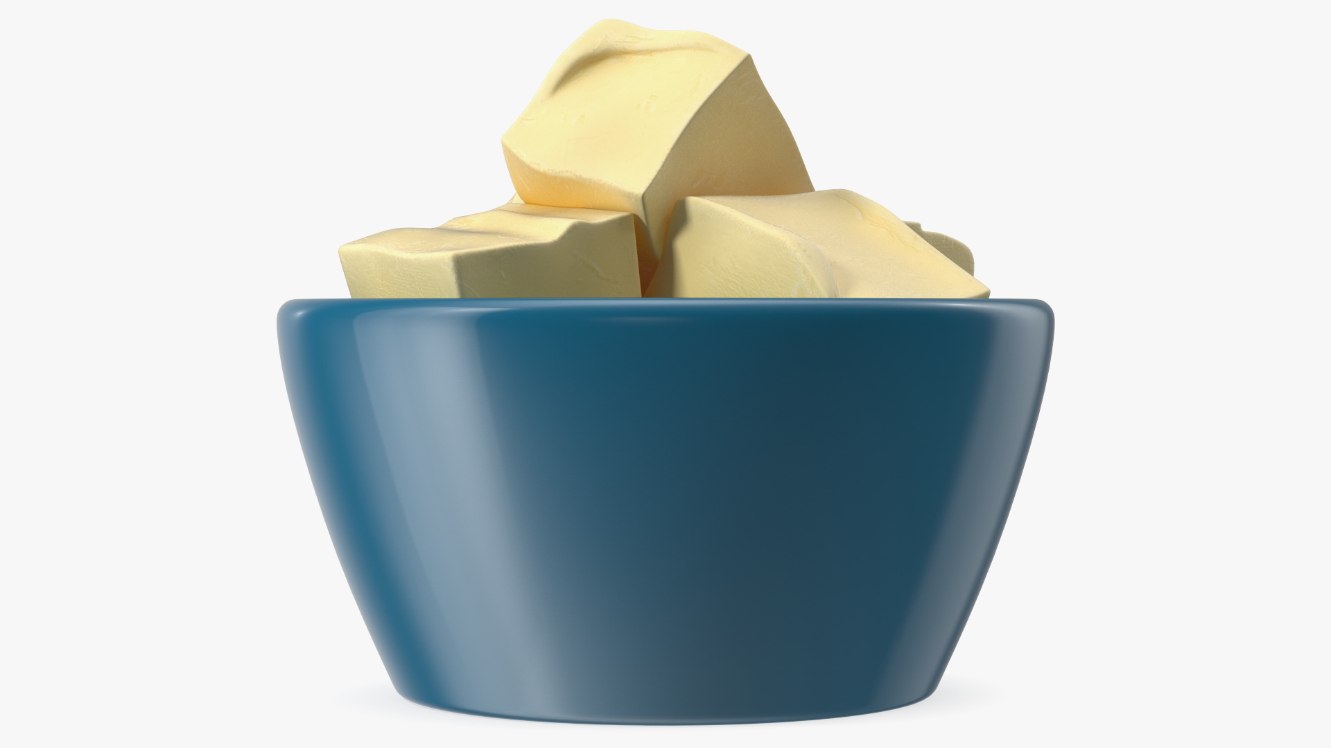 3D Bowl with Pieces of Butter