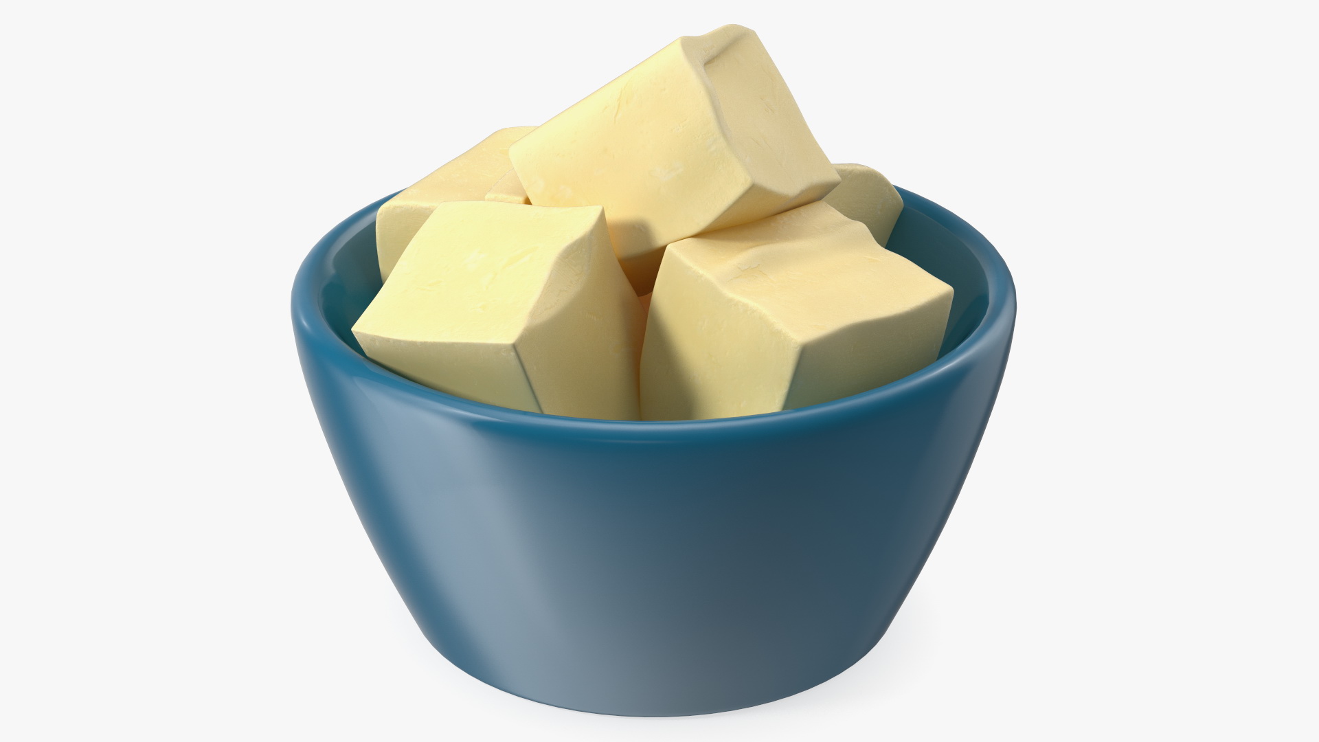 3D Bowl with Pieces of Butter