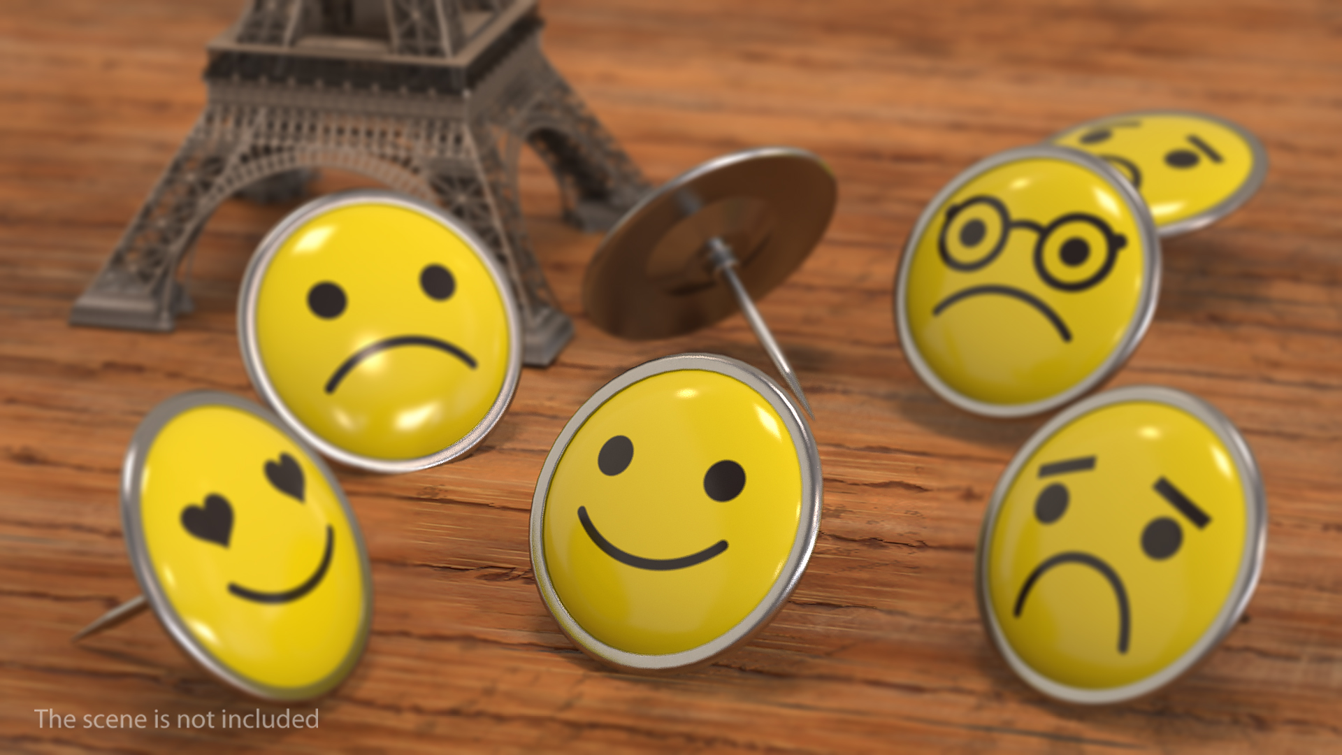 3D Happy Smiley Pin
