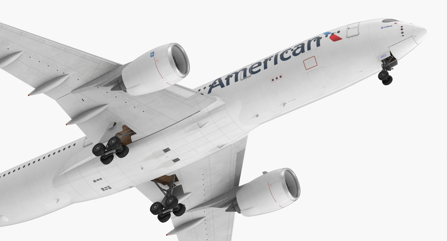 3D Airbus A350 900 American Airlines model