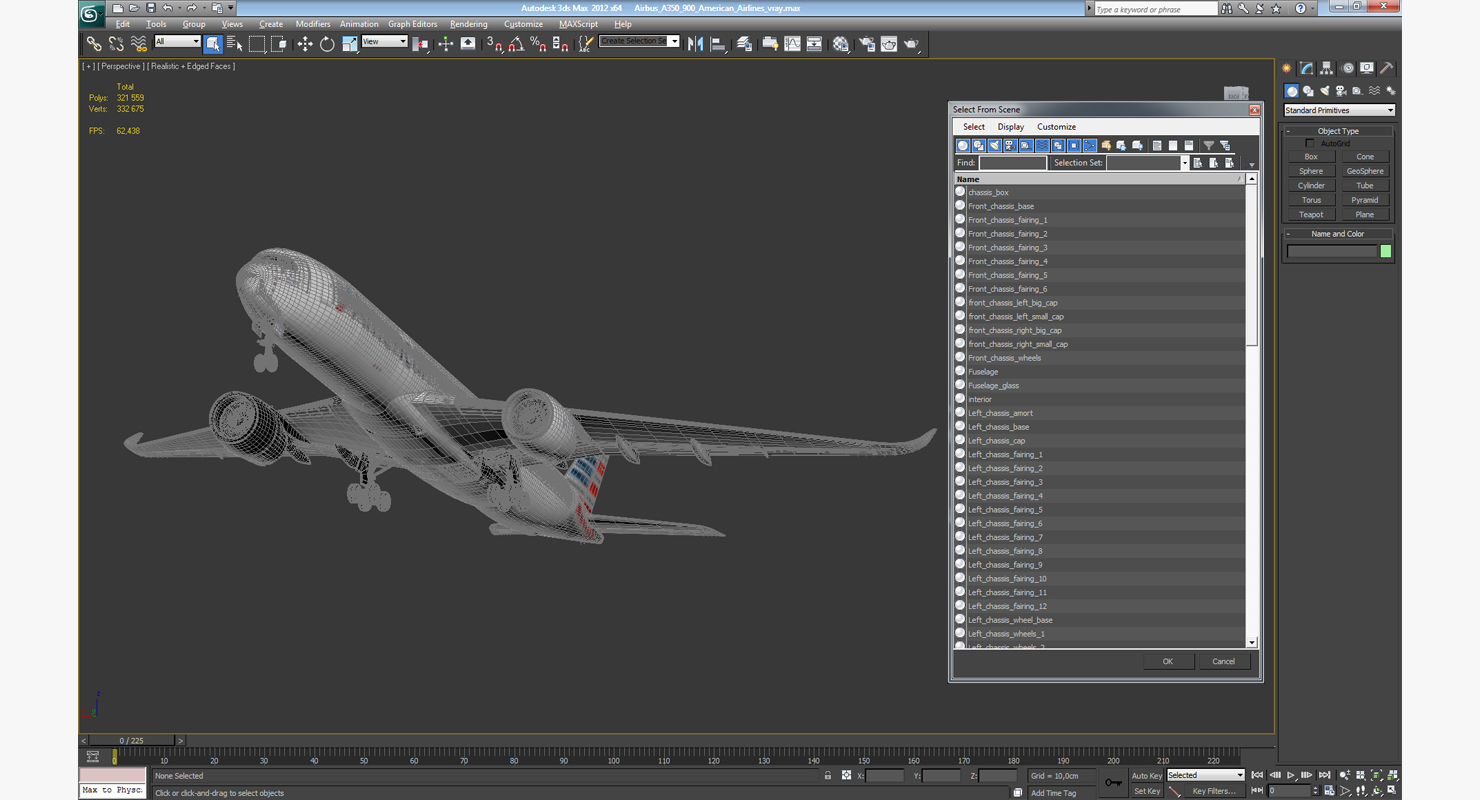 3D Airbus A350 900 American Airlines model