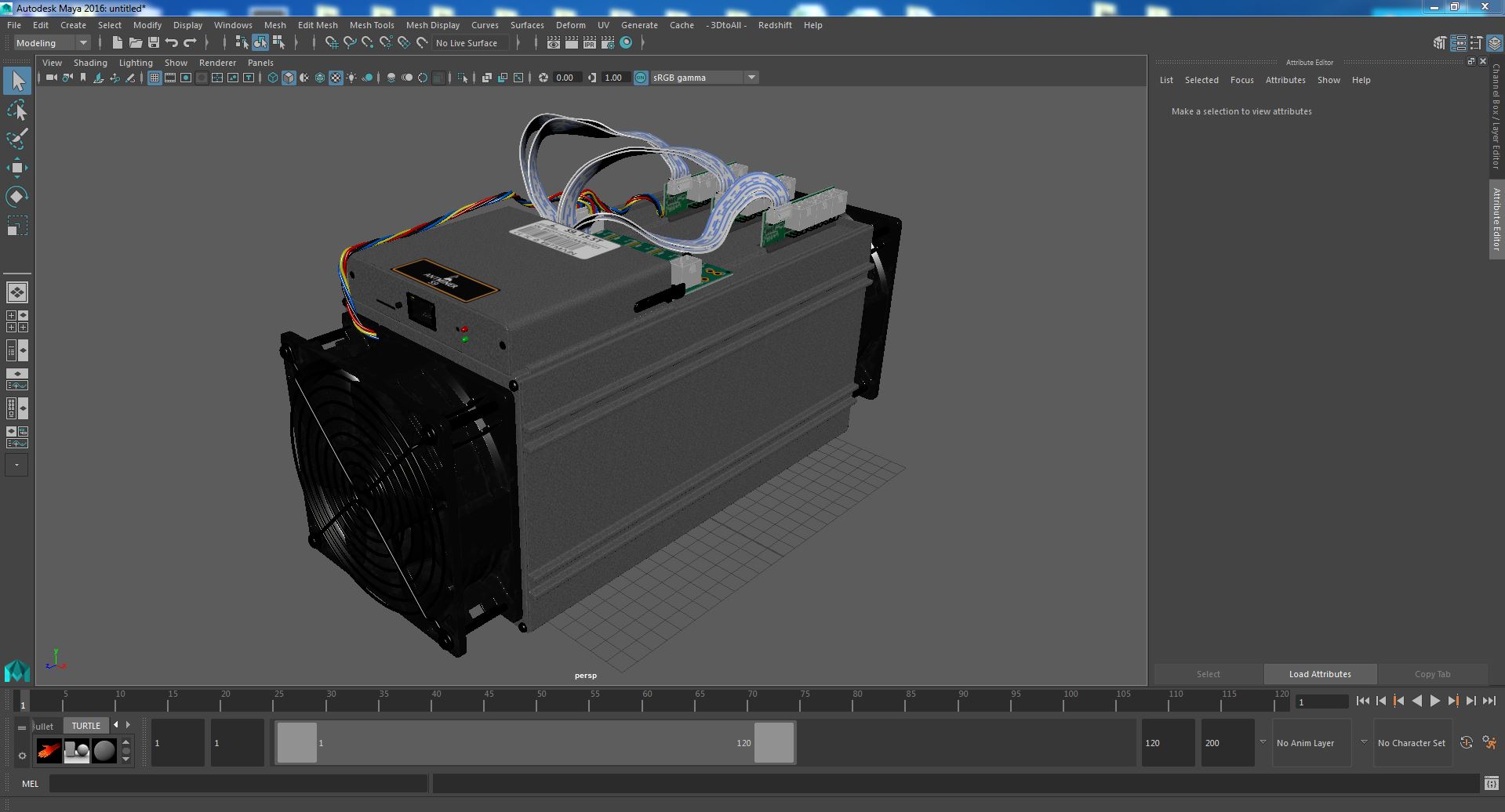Bitcoin Mining ASIC 3D model