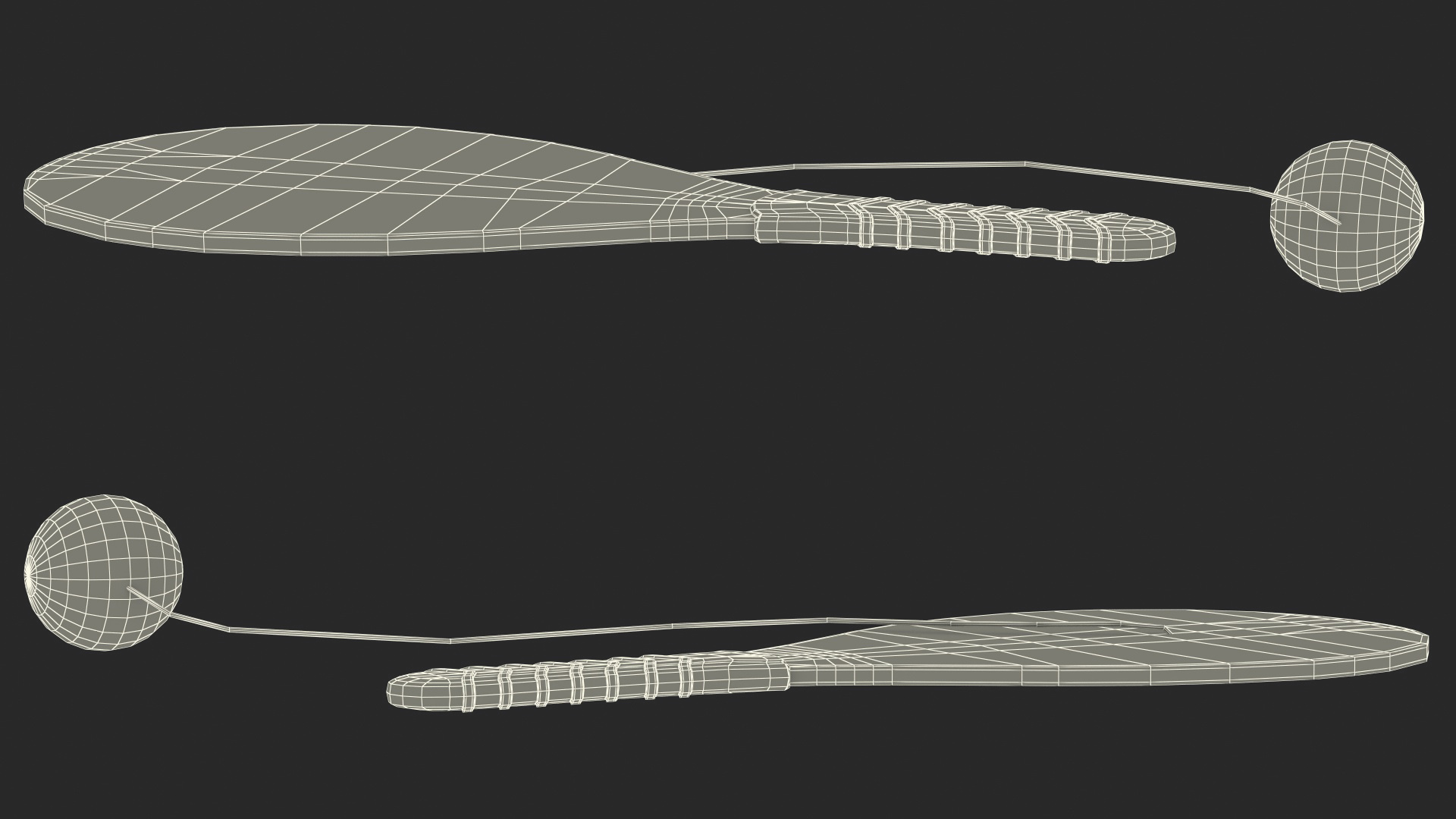 Vintage Paddle Ball 3D model