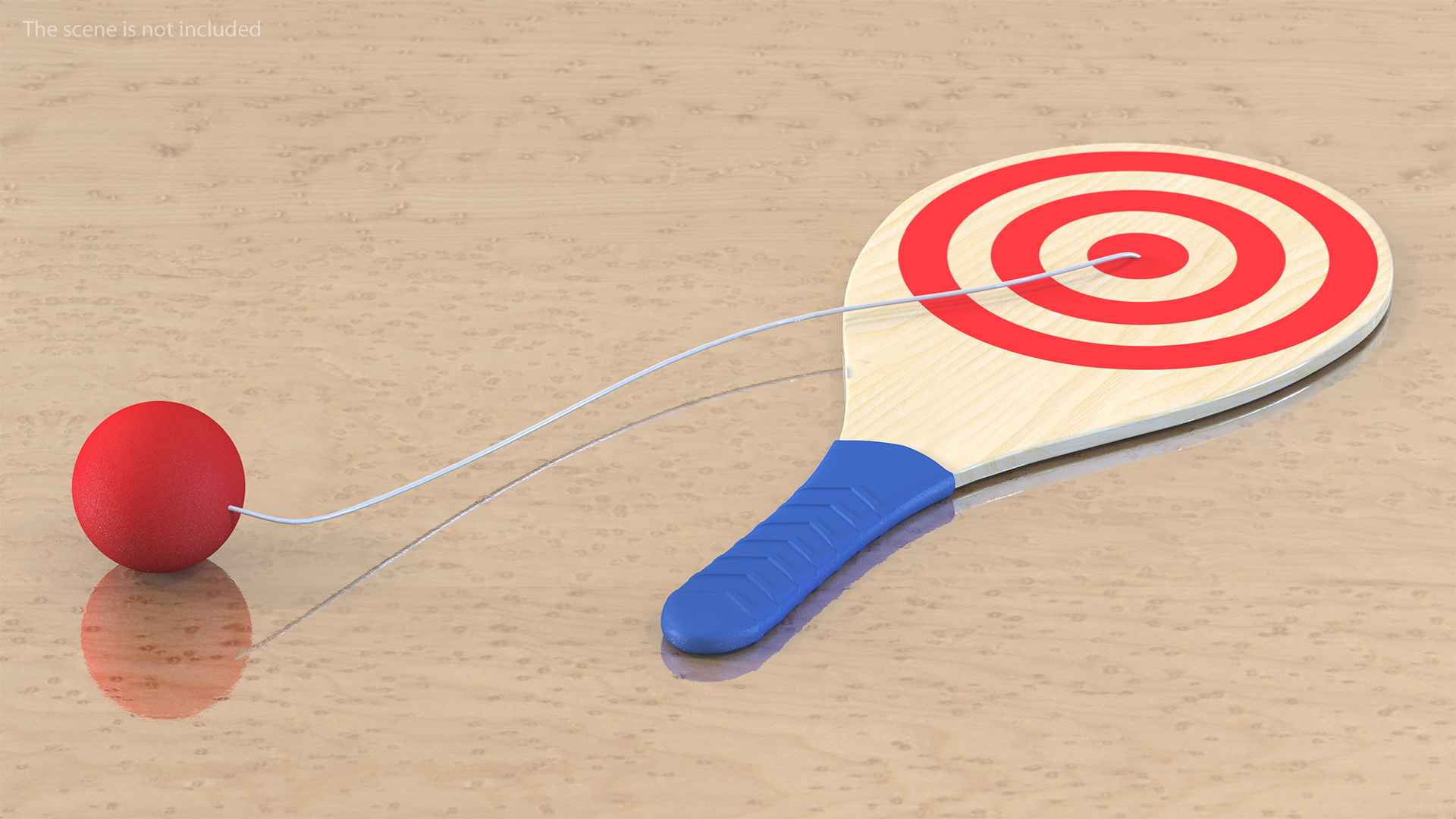 Vintage Paddle Ball 3D model