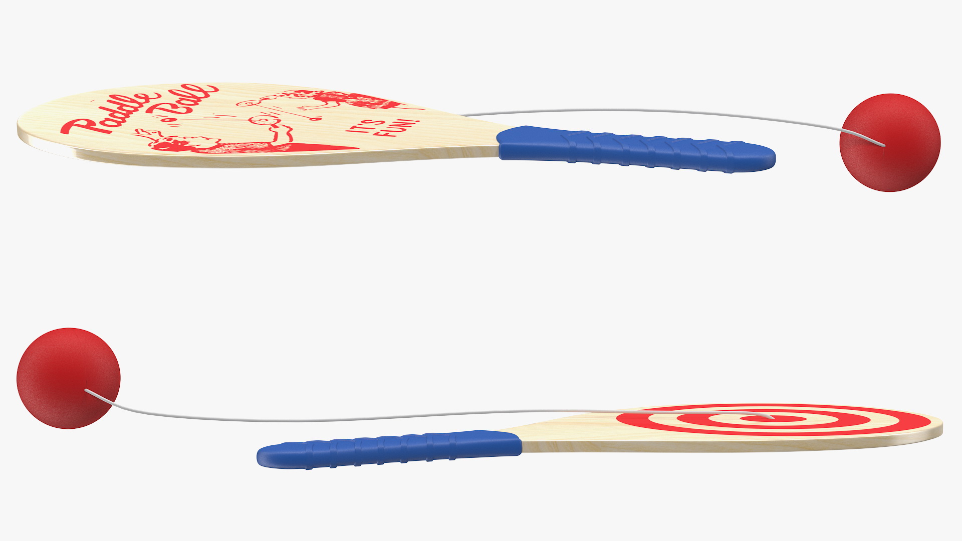 Vintage Paddle Ball 3D model