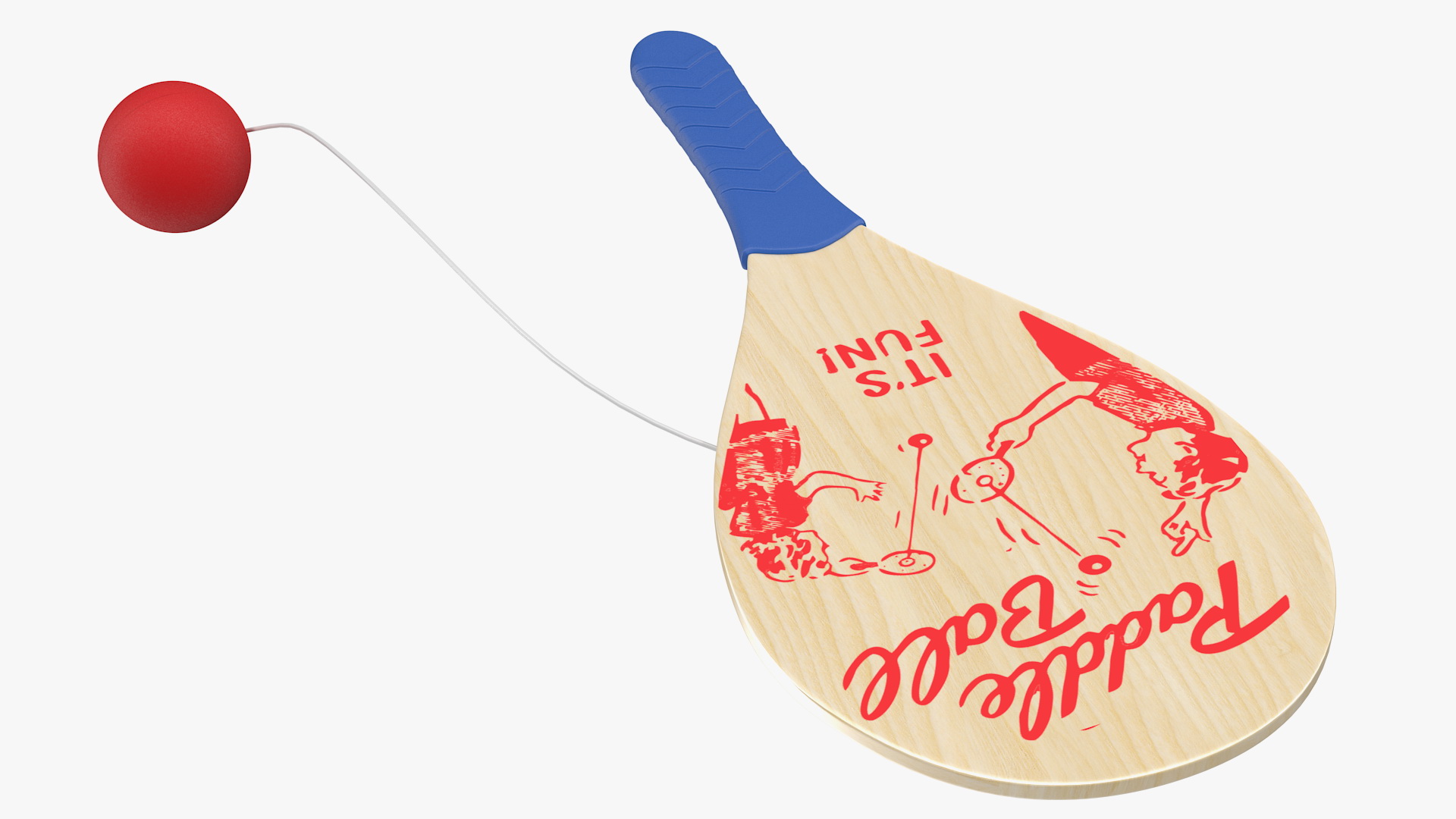 Vintage Paddle Ball 3D model
