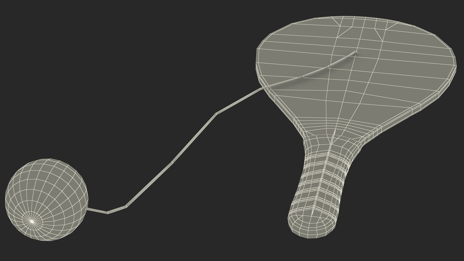 Vintage Paddle Ball 3D model