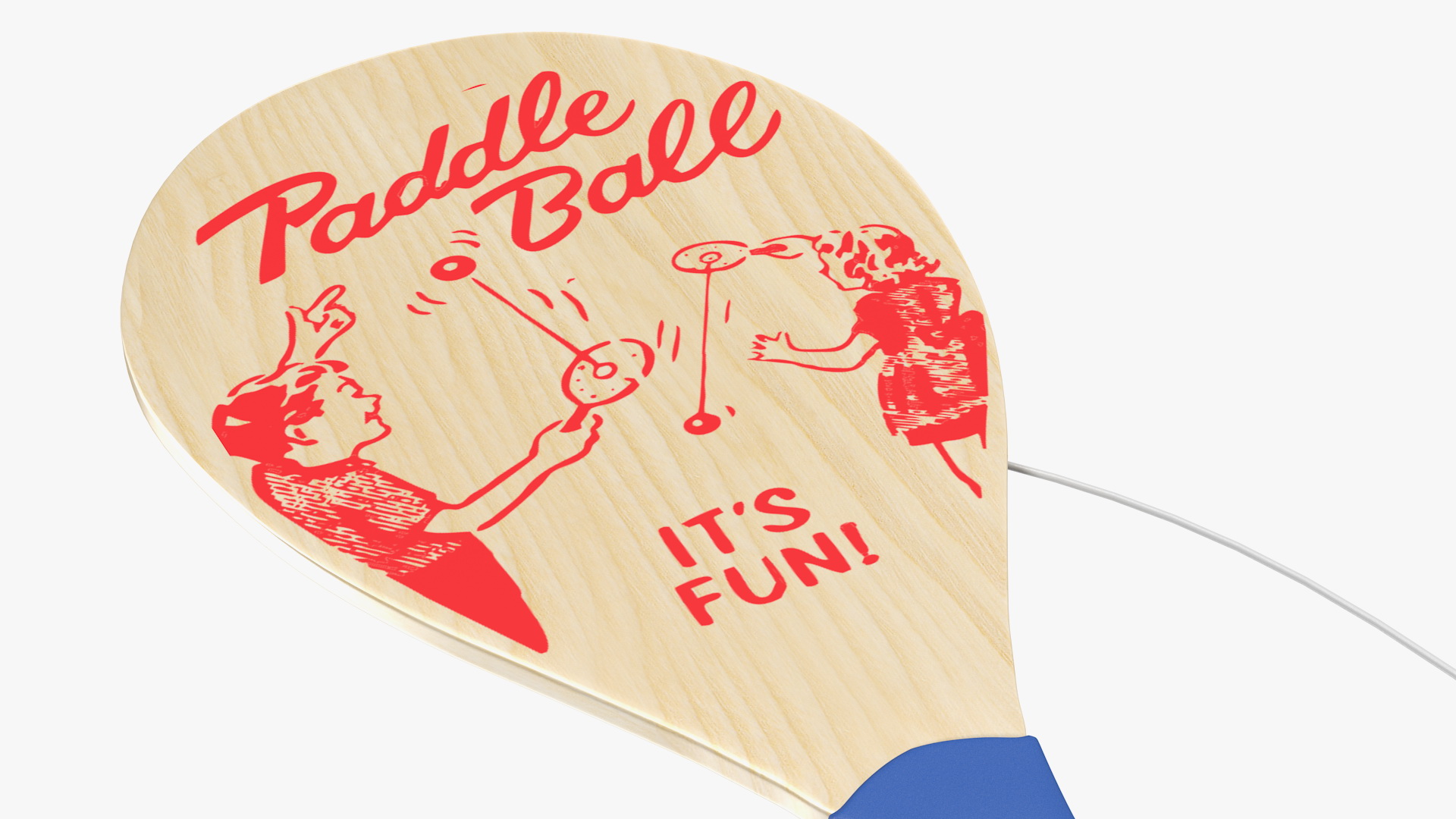 Vintage Paddle Ball 3D model