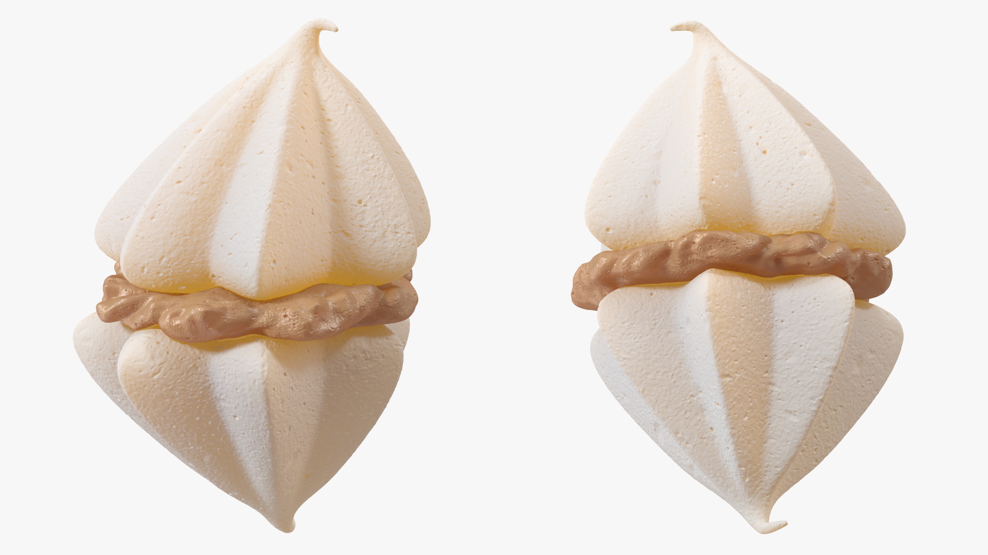 3D Double Meringue with Caramel Filling