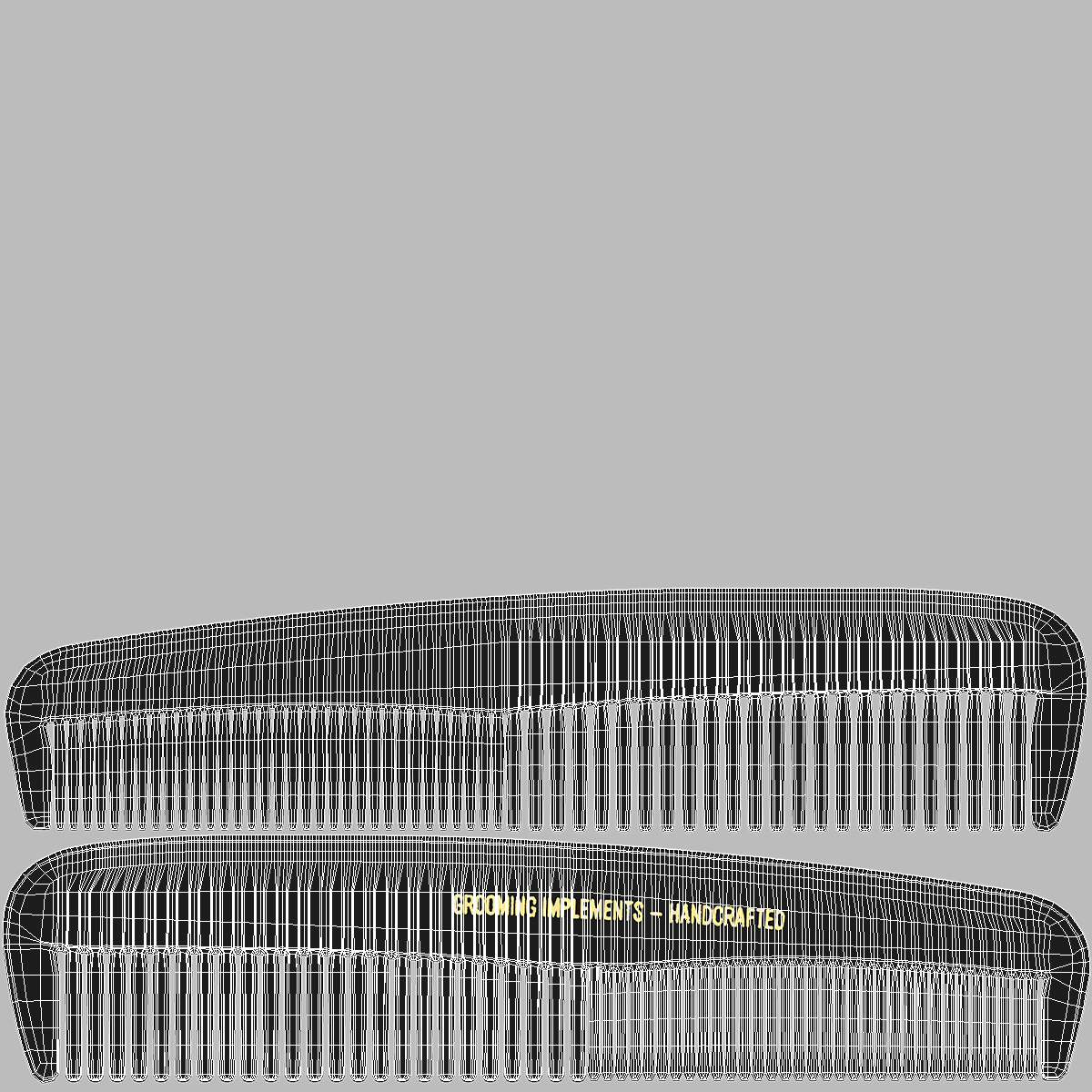 Pocket Comb Black 3D