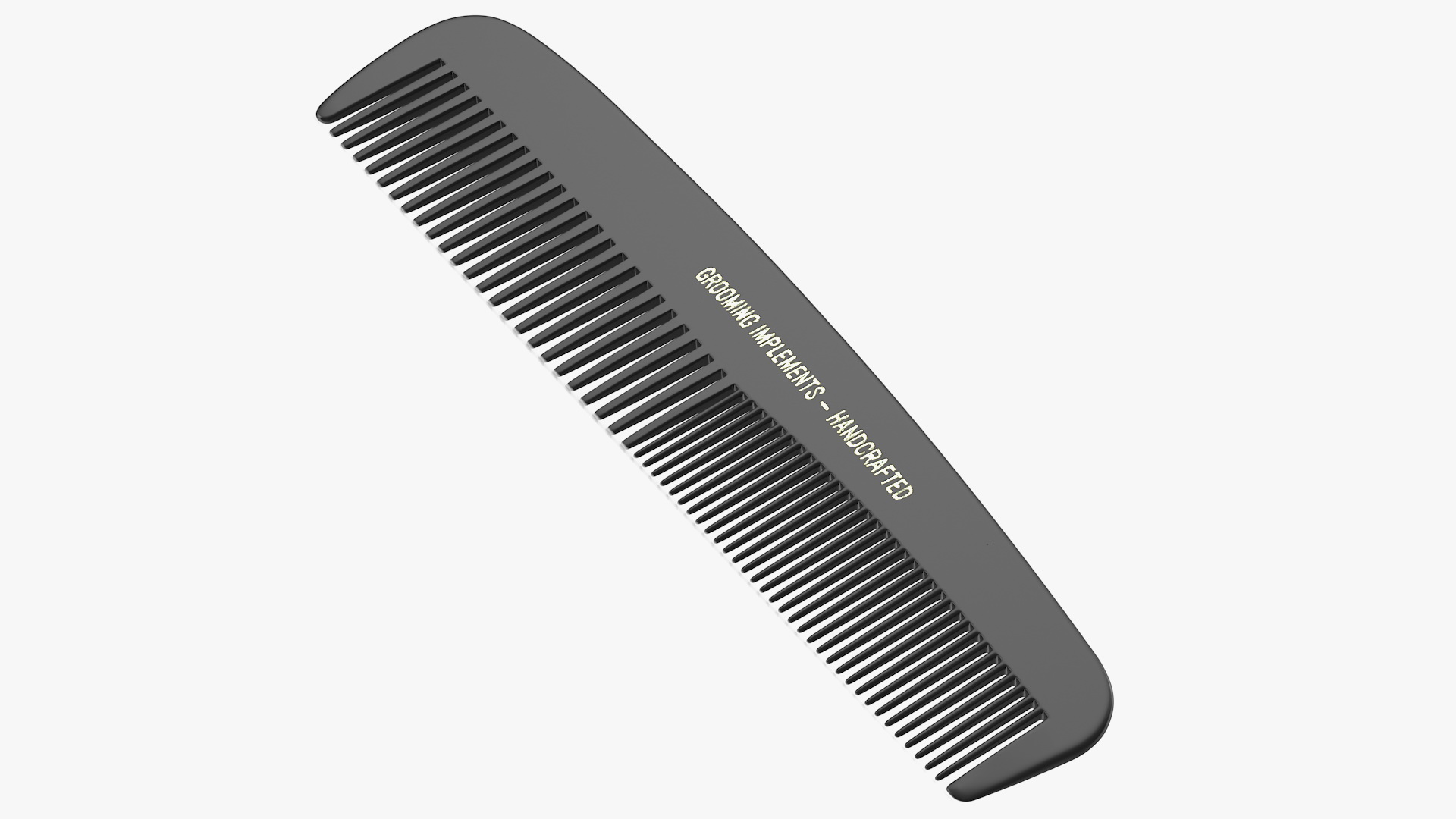 Pocket Comb Black 3D