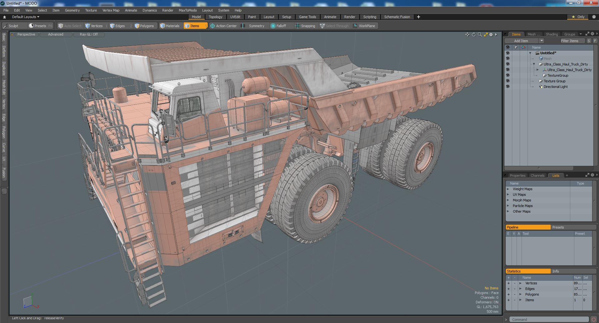 3D Ultra Class Haul Truck Dirty model