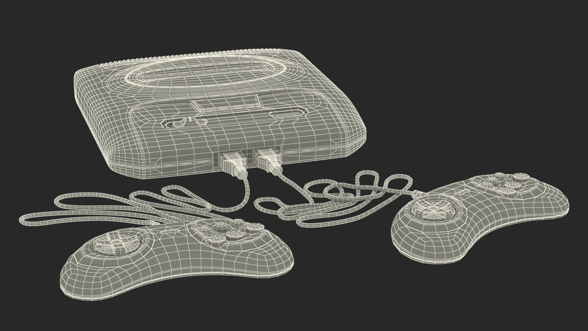 Game Console for TV Grey 3D model