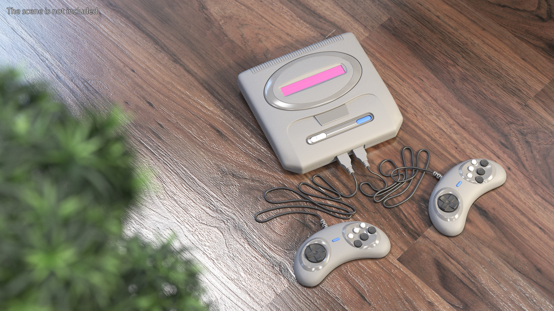 Game Console for TV Grey 3D model