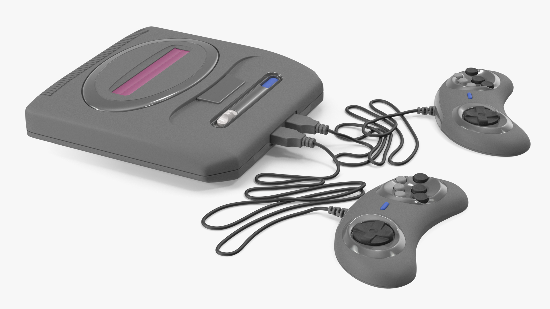 Game Console for TV Grey 3D model