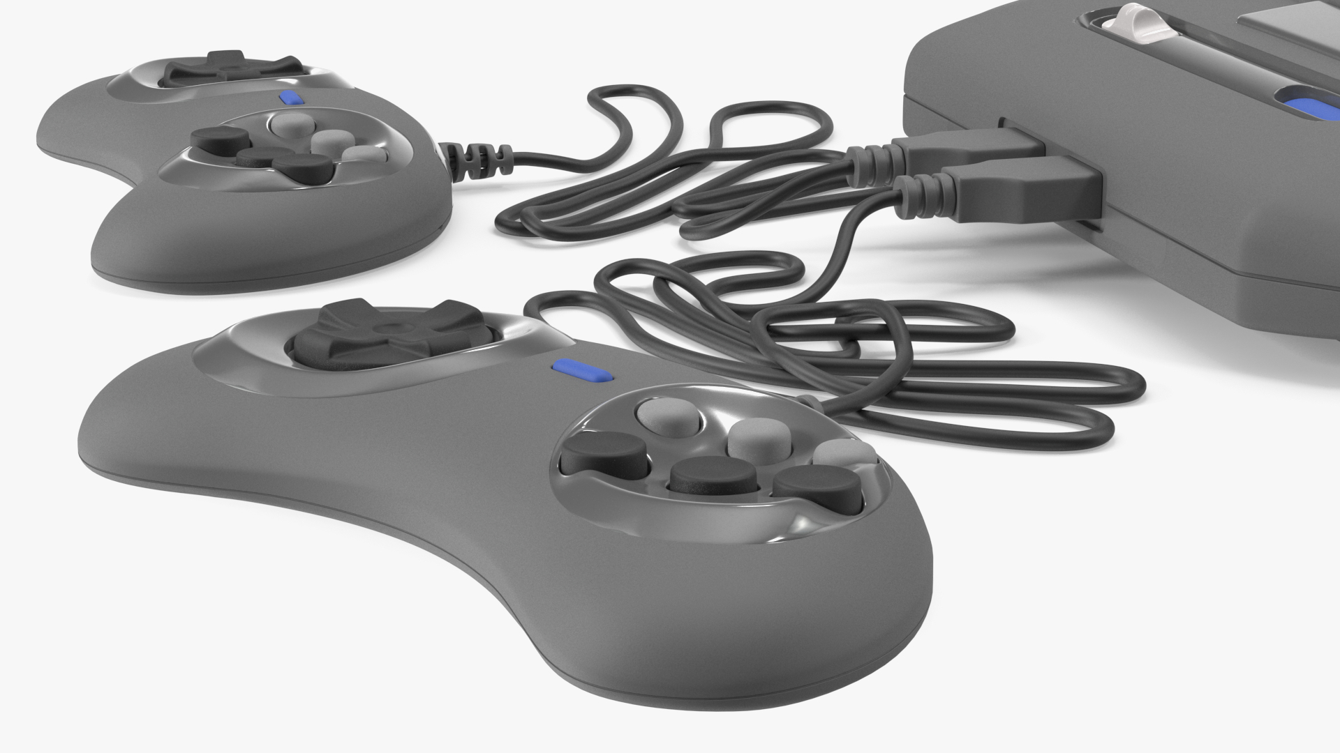 Game Console for TV Grey 3D model