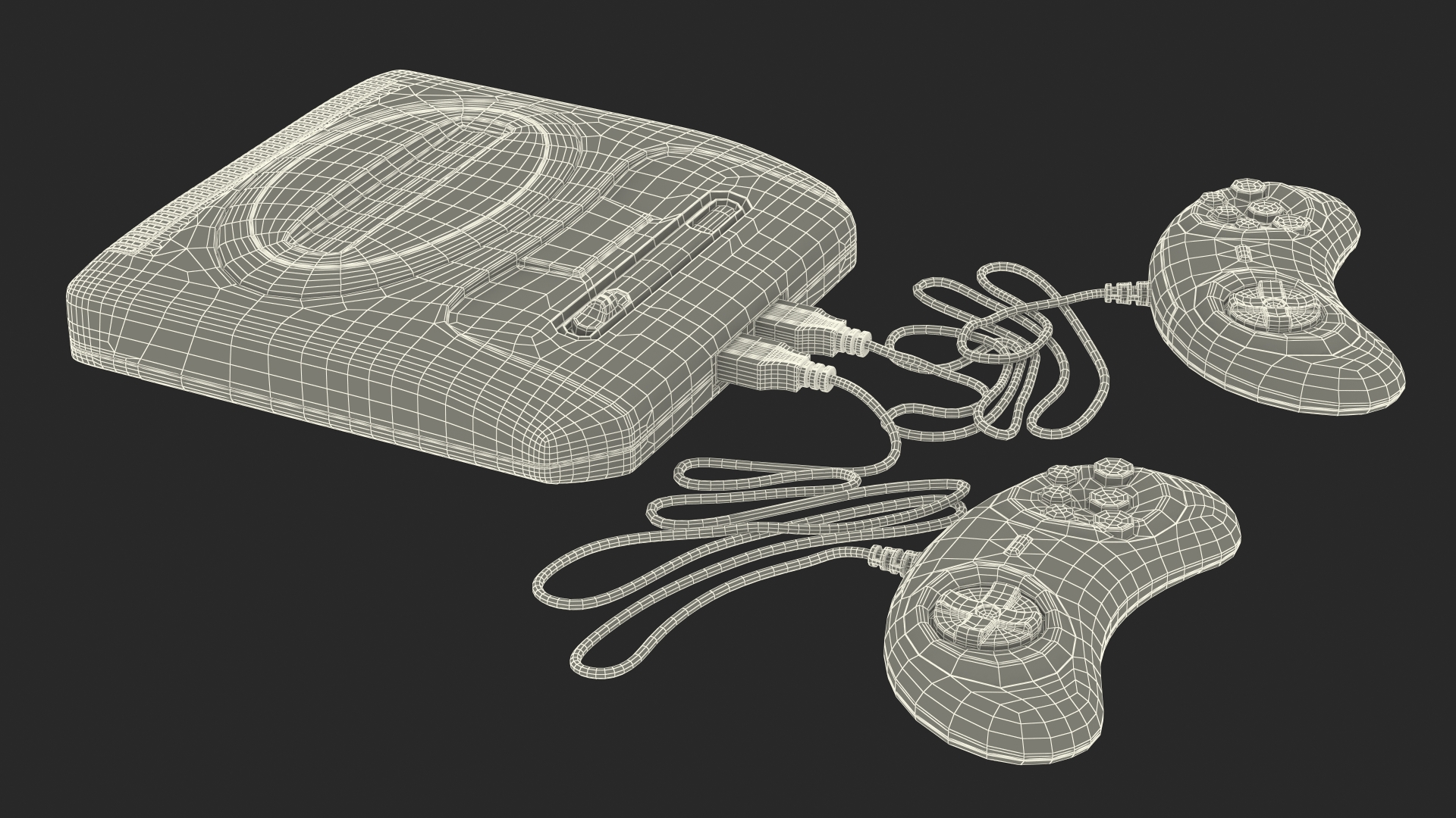 Game Console for TV Grey 3D model