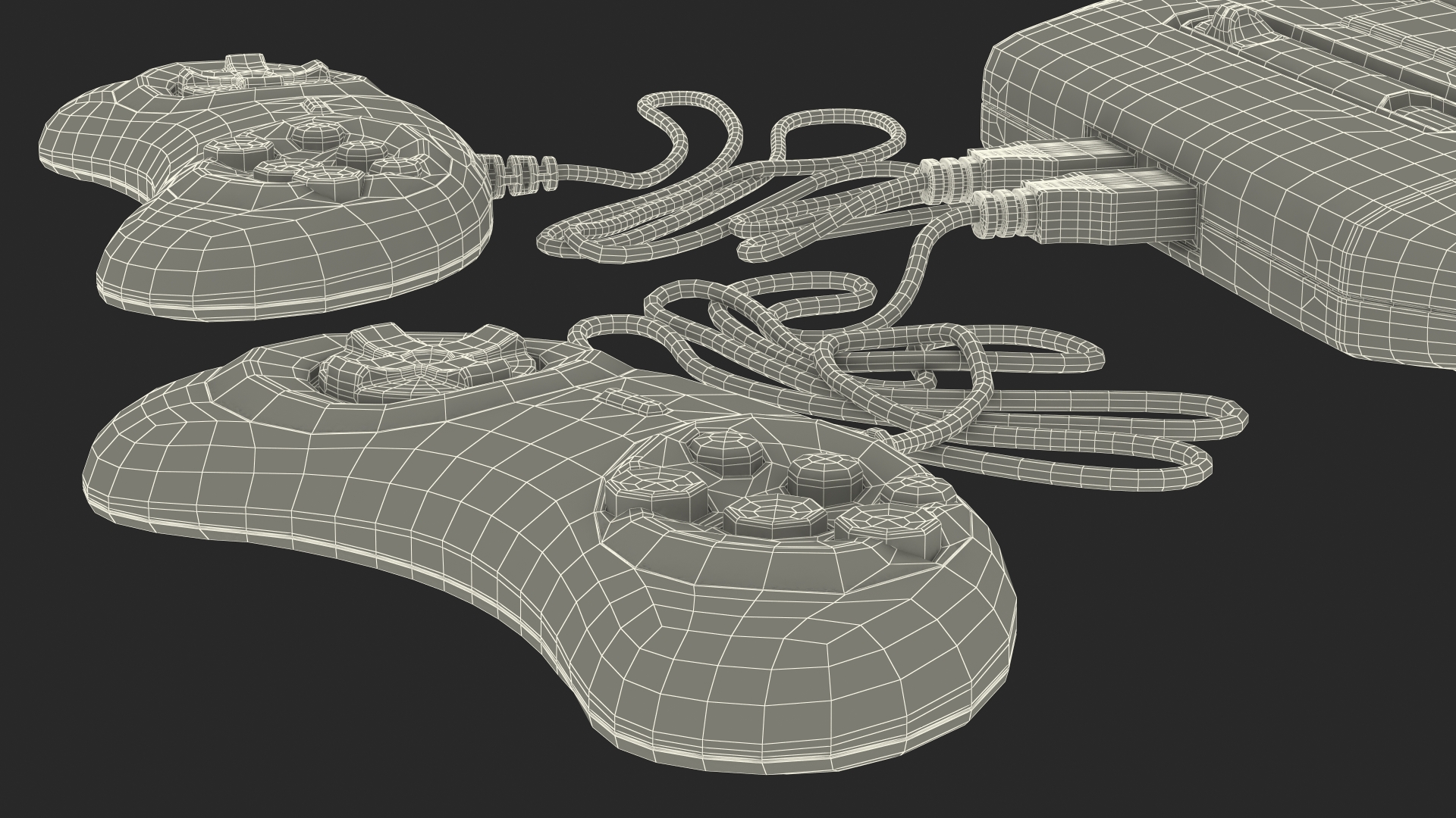Game Console for TV Grey 3D model