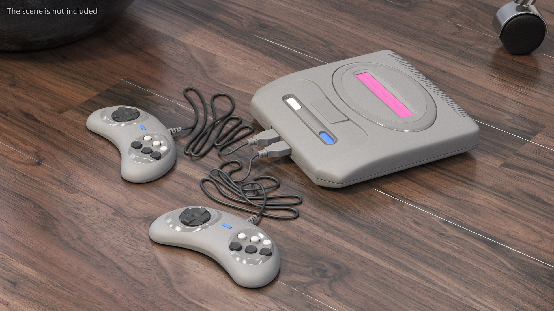 Game Console for TV Grey 3D model
