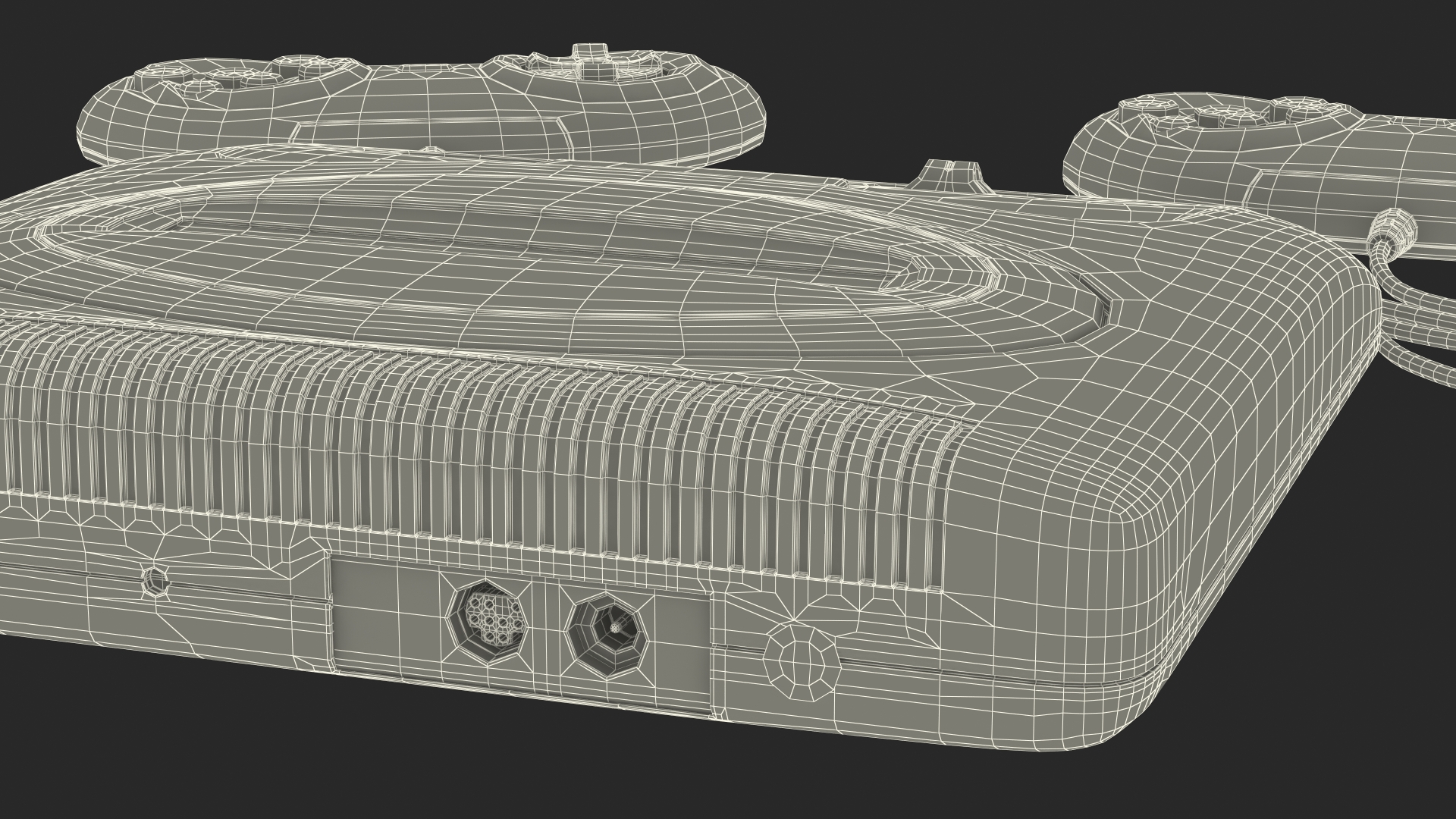 Game Console for TV Grey 3D model