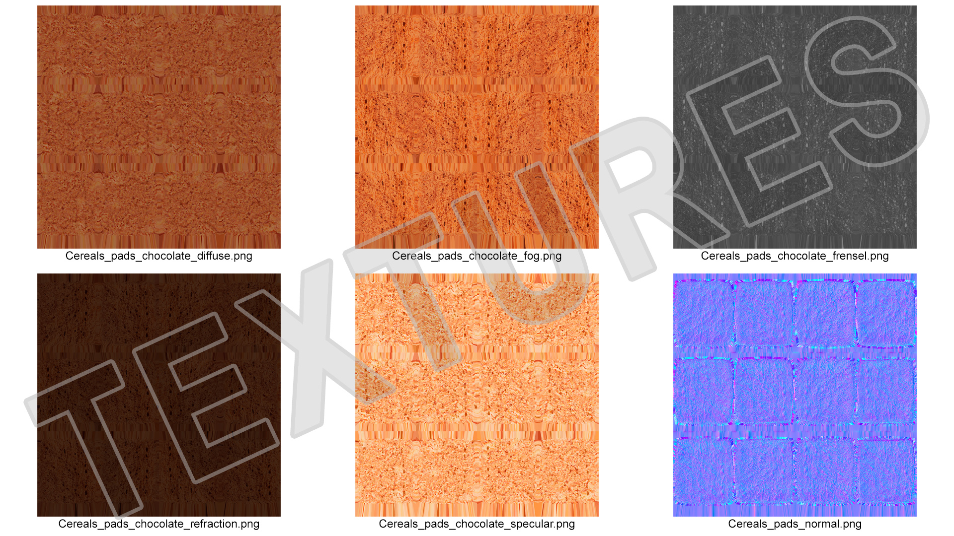 3D model Chocolate Cereal Pillow Flakes Pile