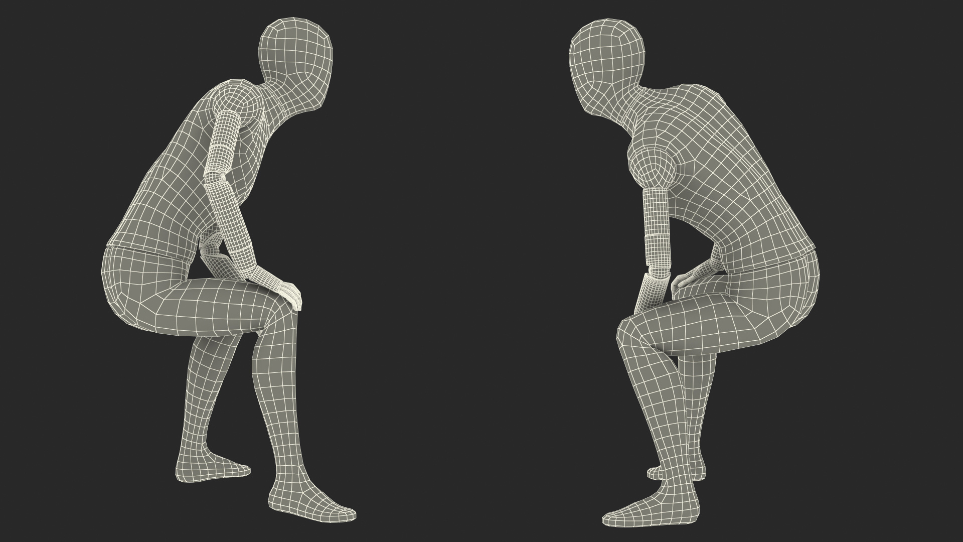 Flexible Manikin Sitting Pose 3D model