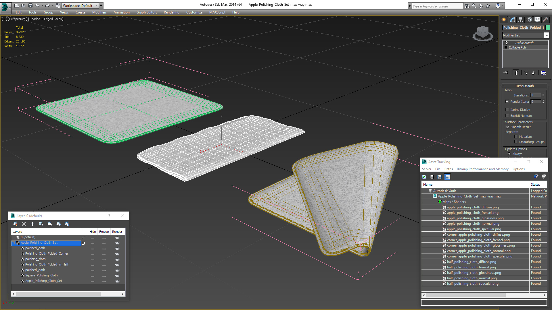 3D model Apple Polishing Cloth Set