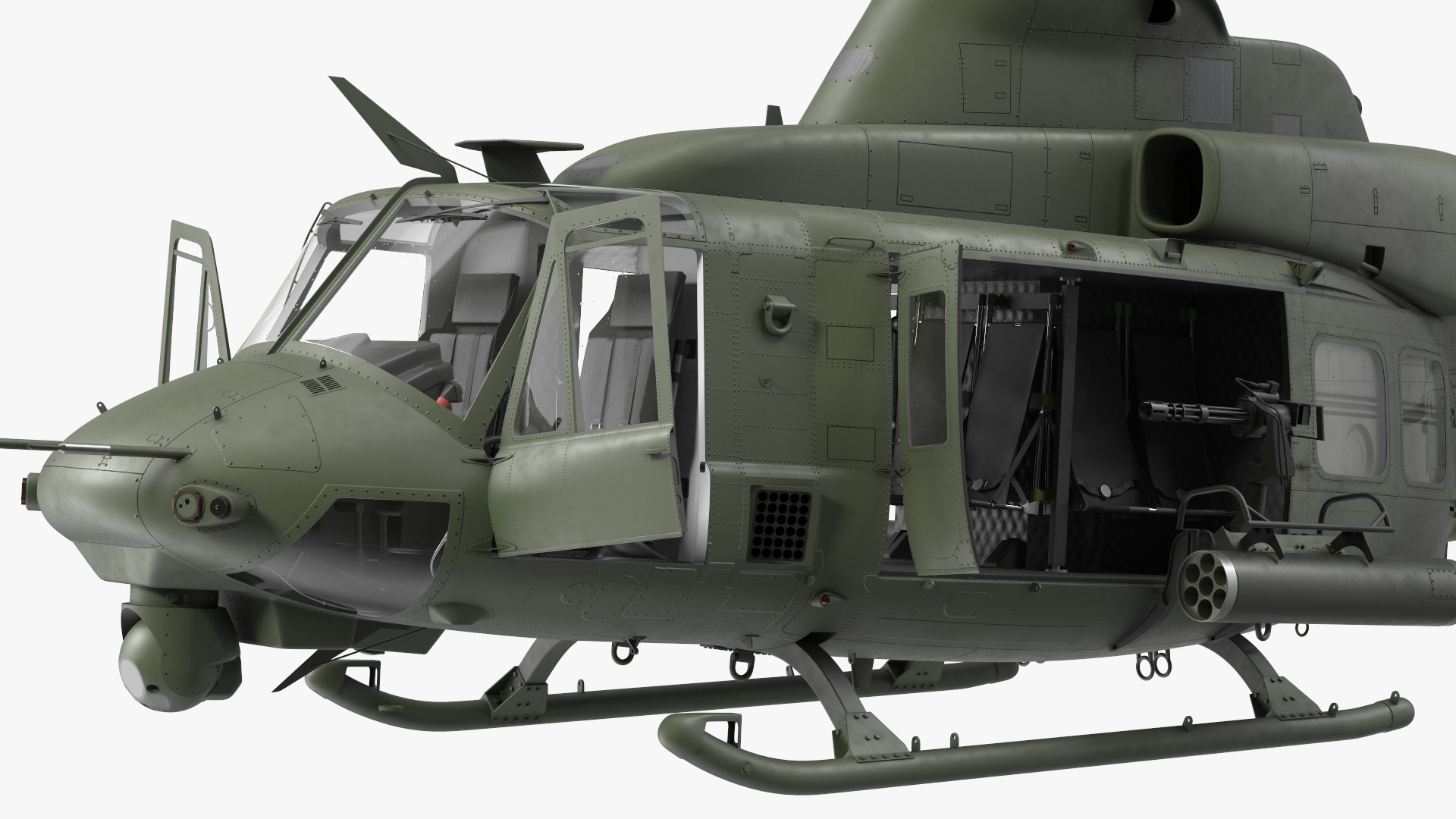 3D Military Medium Utility Helicopter Rigged