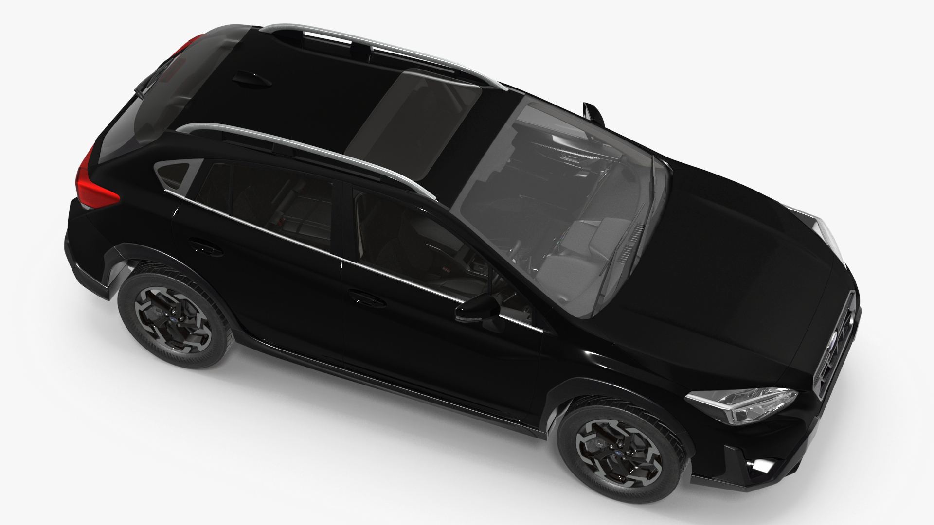 Subaru XV 2020 Hybrid CUV Black Rigged for Cinema 4D 3D