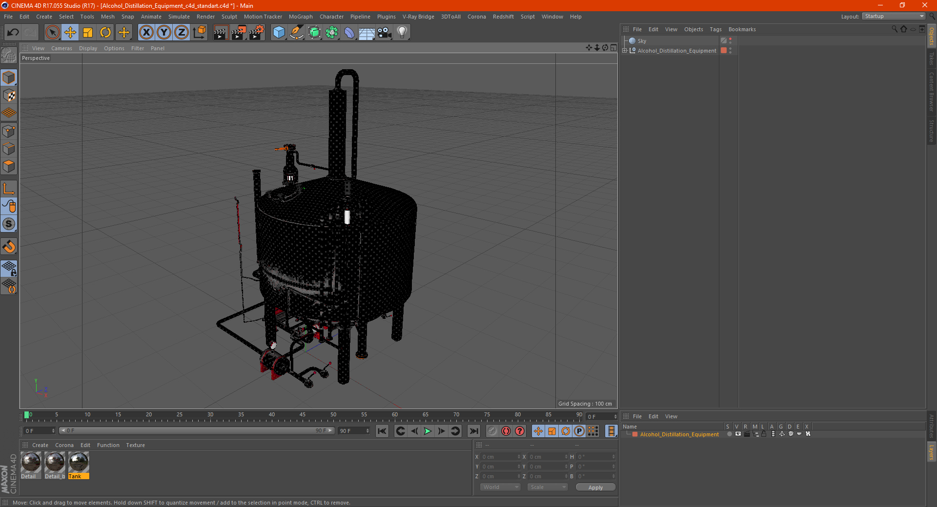 3D model Alcohol Distillation Equipment