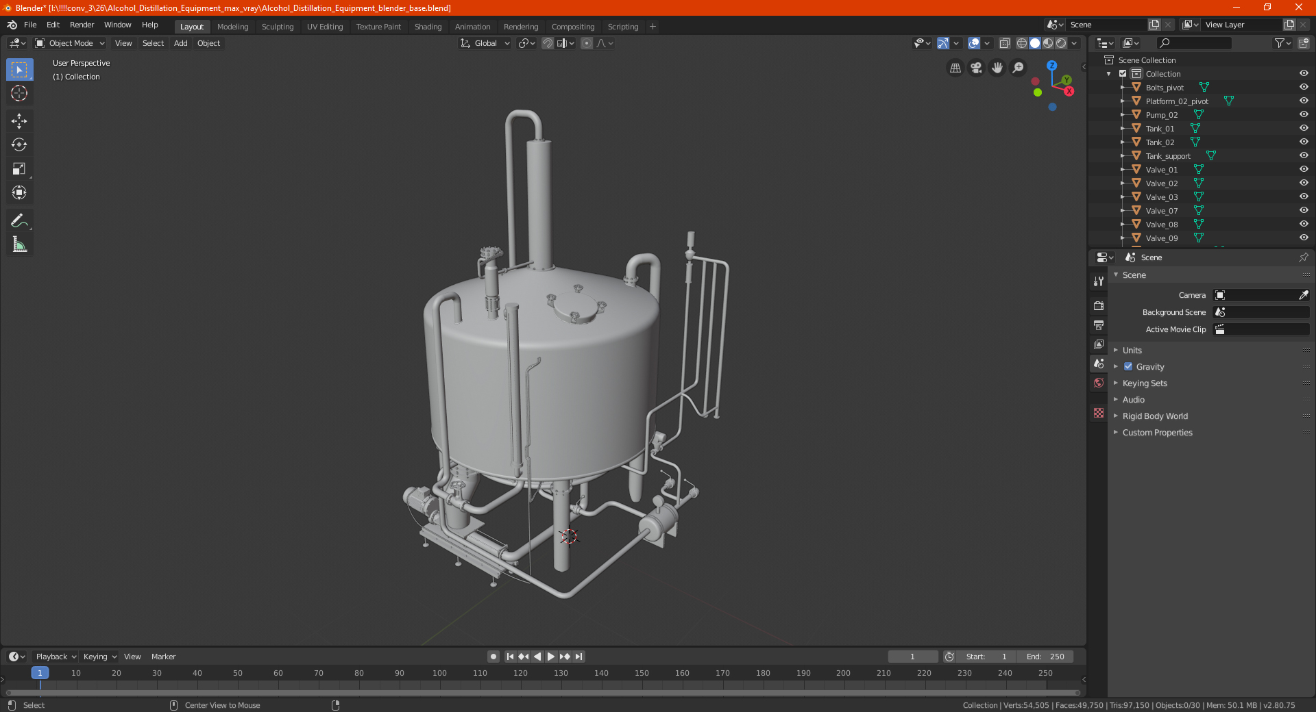 3D model Alcohol Distillation Equipment
