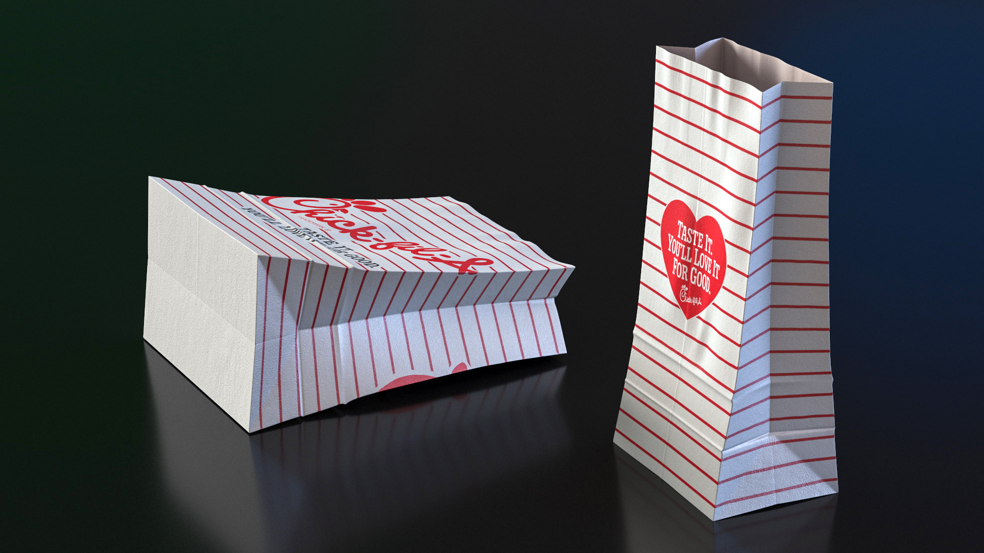 Chick fil A Paper Takeout Bag, view 2