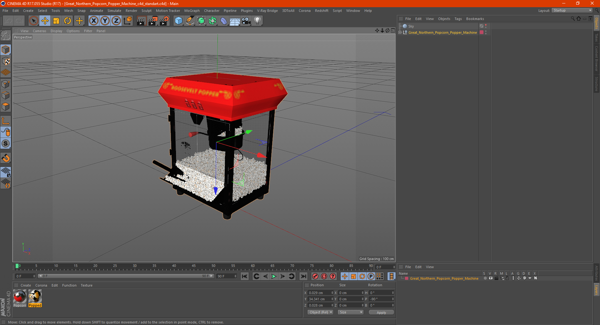 Great Northern Popcorn Popper Machine 3D