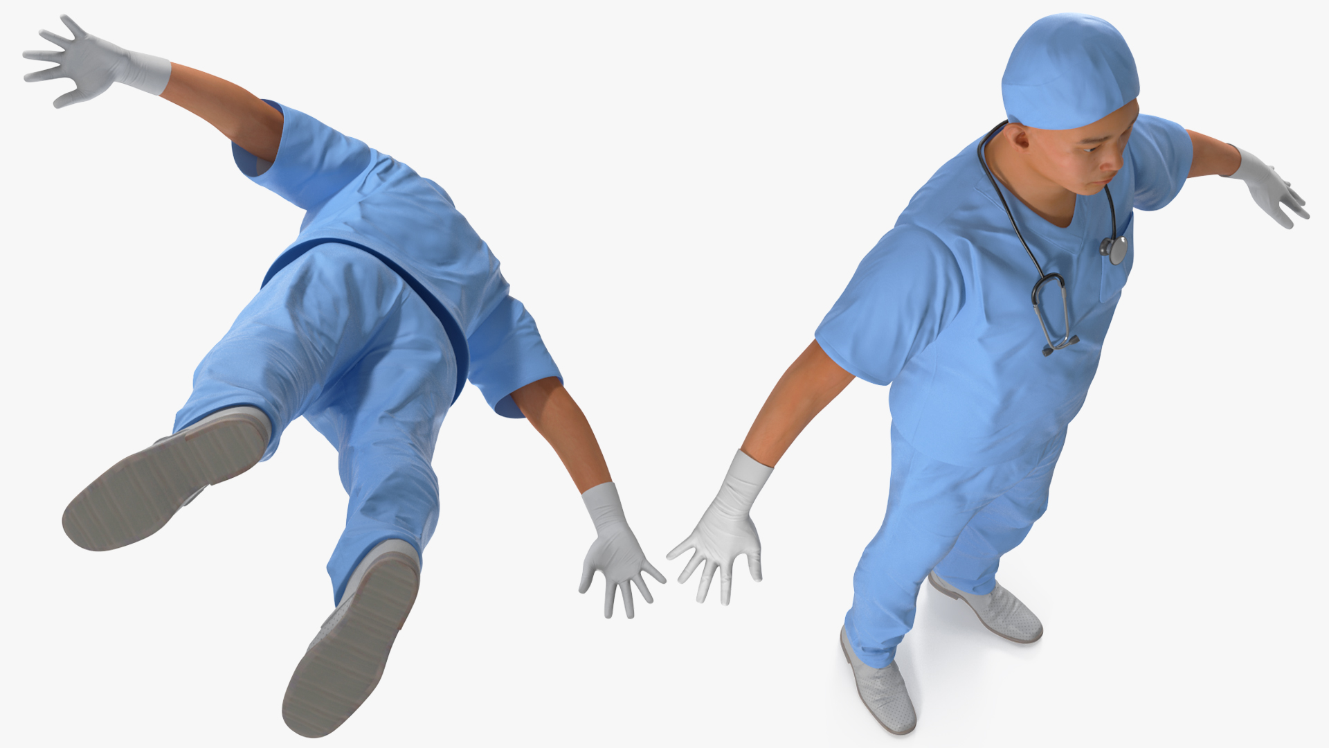 Young Asian Male Doctor Rigged for Cinema 4D 3D model