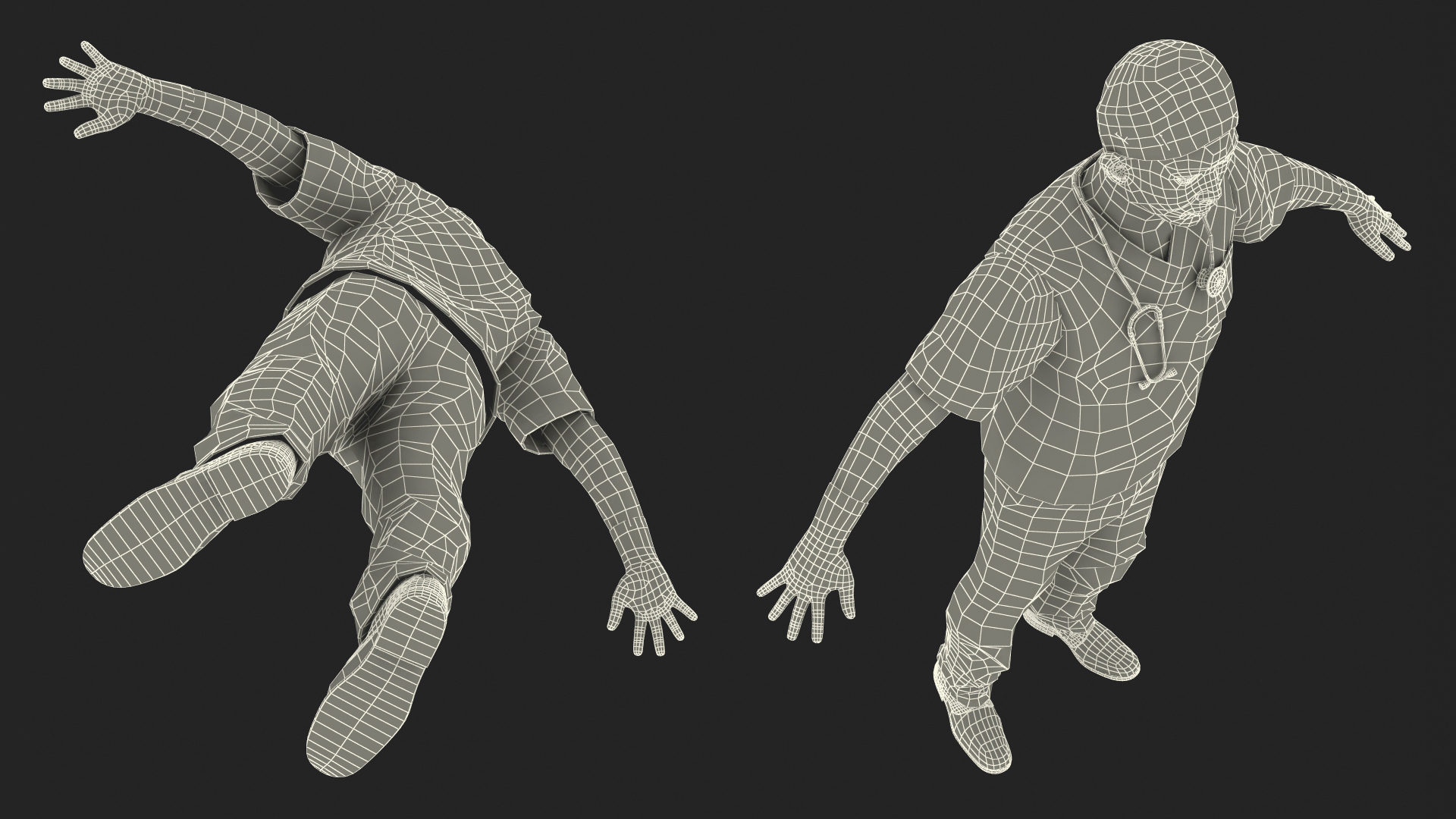 Young Asian Male Doctor Rigged for Cinema 4D 3D model
