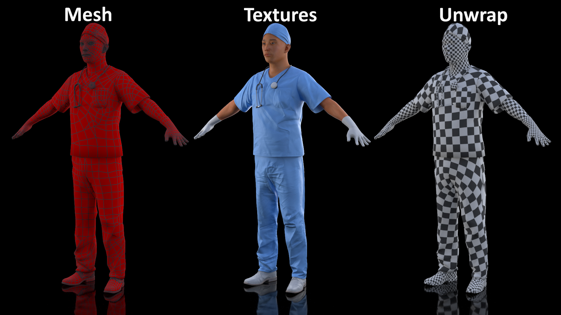Young Asian Male Doctor Rigged for Cinema 4D 3D model