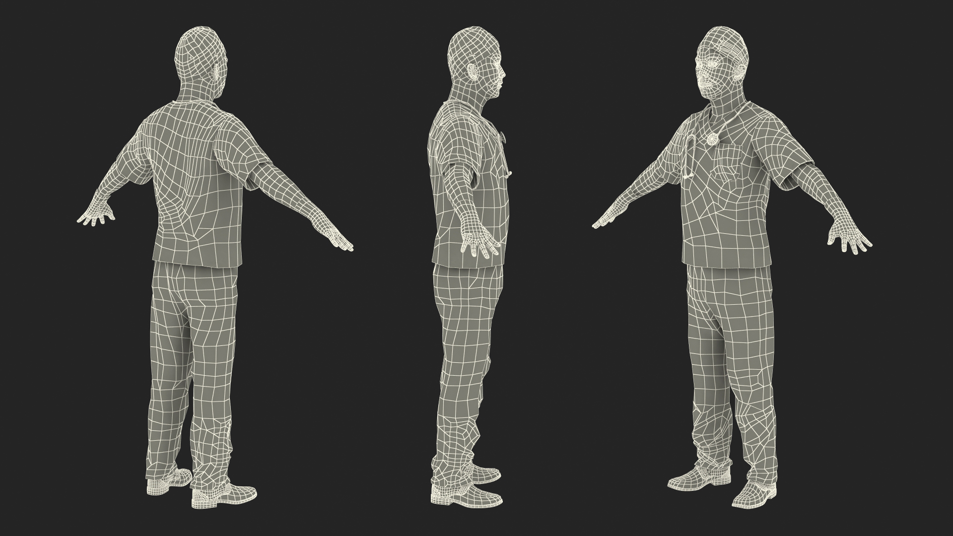 Young Asian Male Doctor Rigged for Cinema 4D 3D model