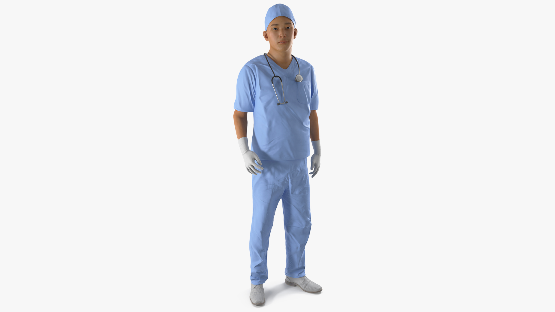 Young Asian Male Doctor Rigged for Cinema 4D 3D model