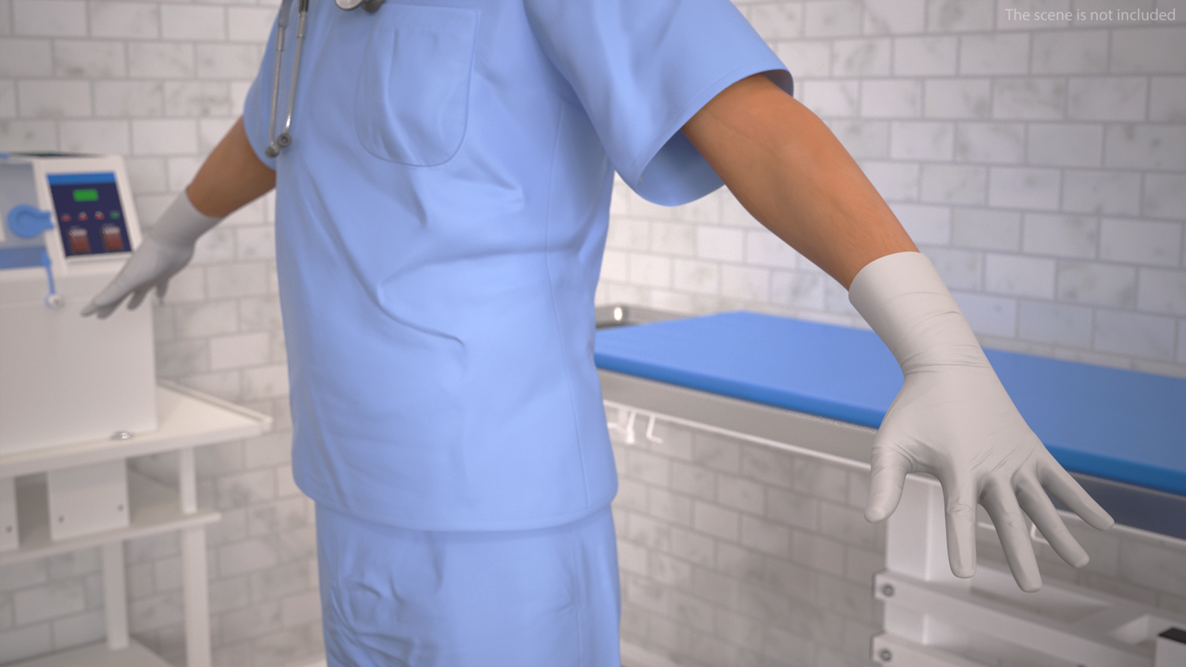 Young Asian Male Doctor Rigged for Cinema 4D 3D model