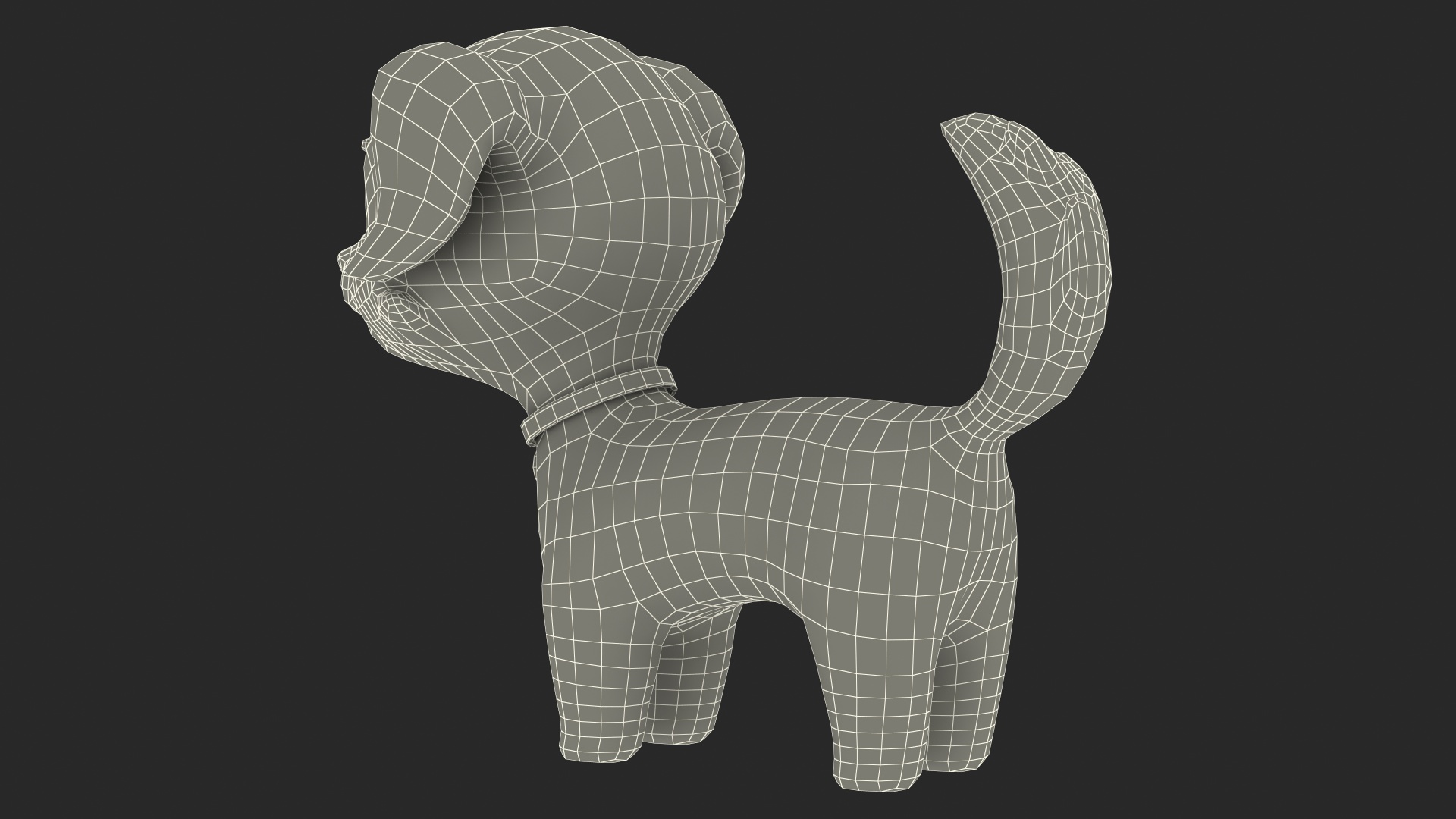 Cartoon Puppy Dog Rigged 3D model