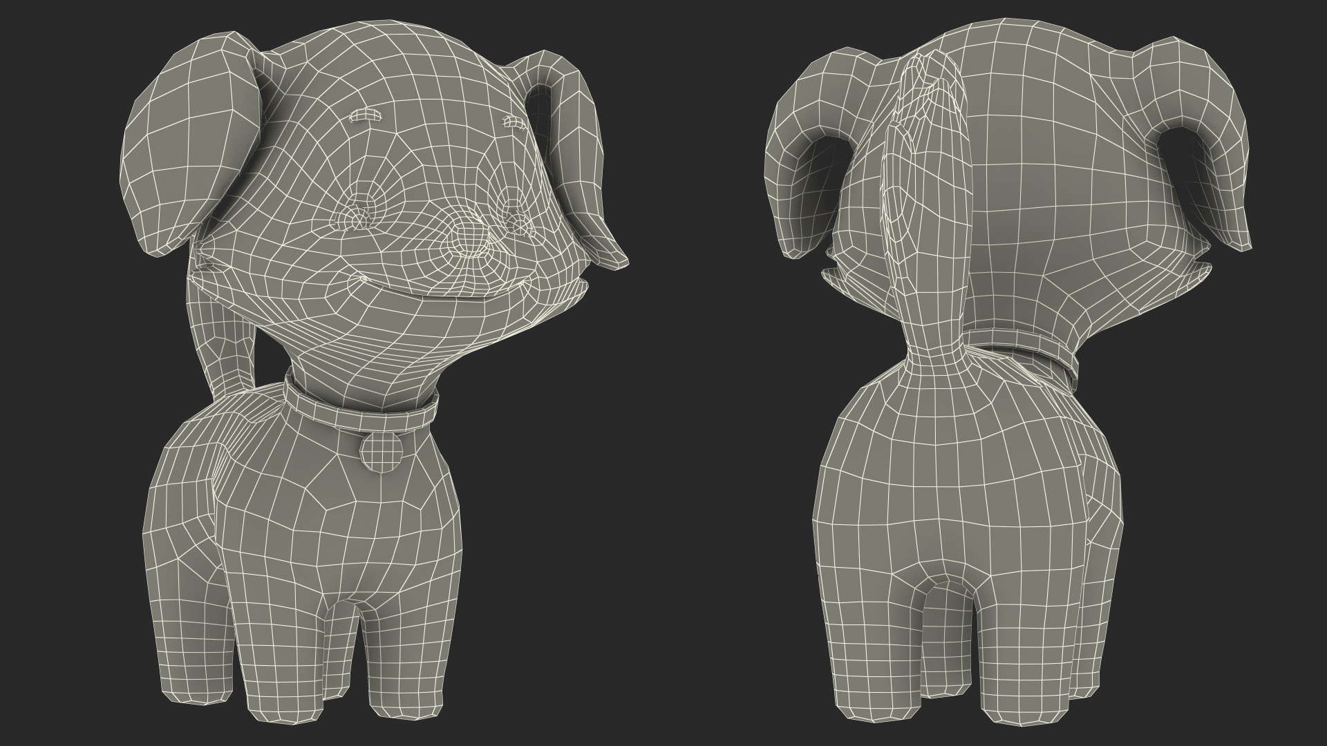 Cartoon Puppy Dog Rigged 3D model