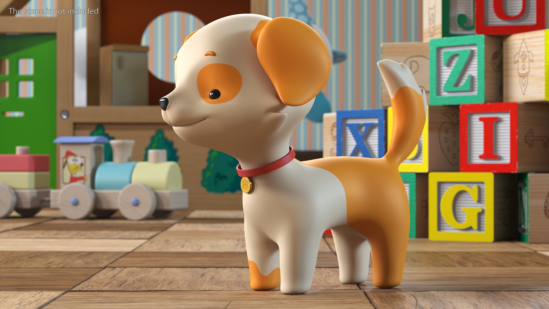 Cartoon Puppy Dog Rigged 3D model
