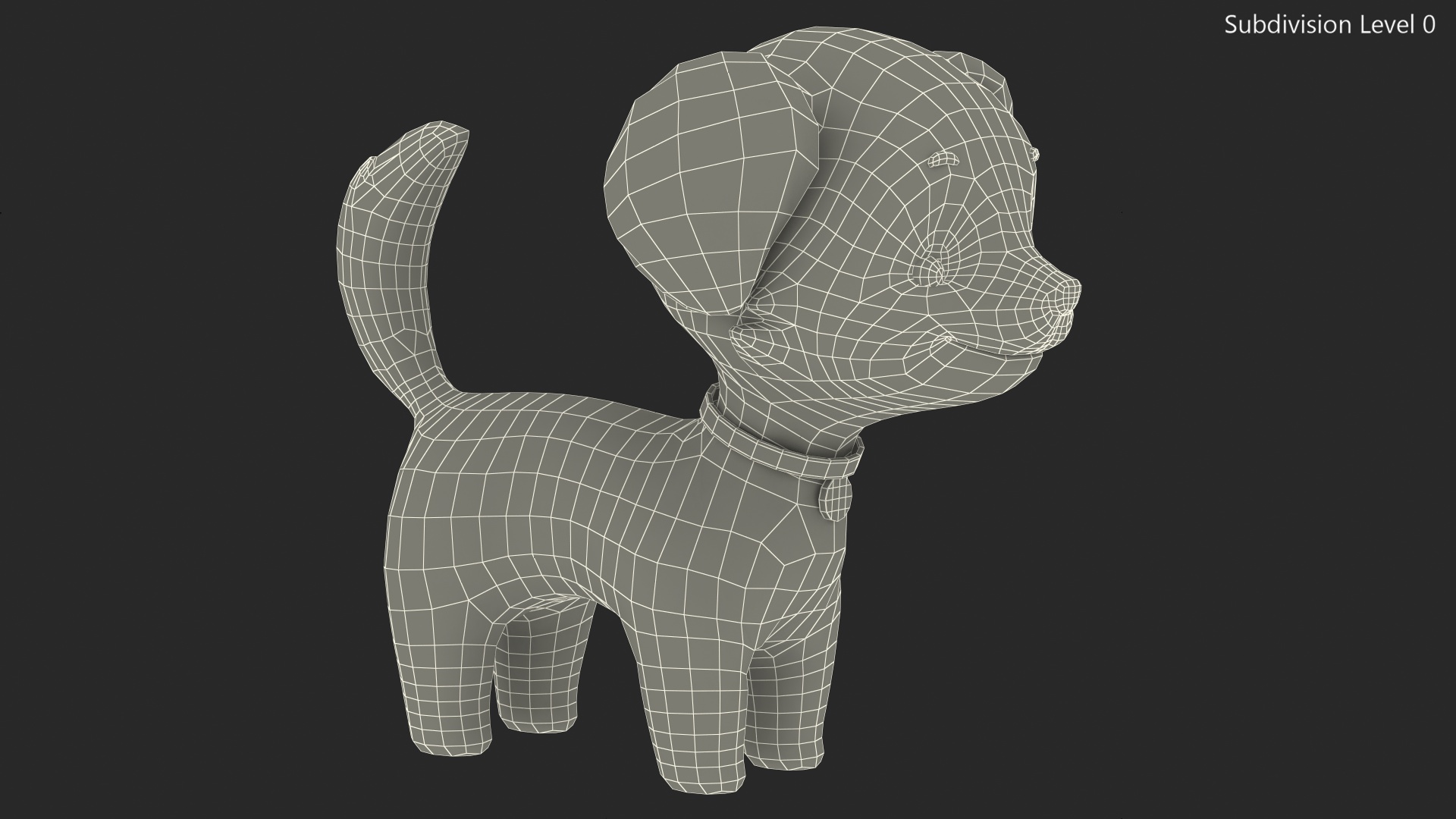 Cartoon Puppy Dog Rigged 3D model