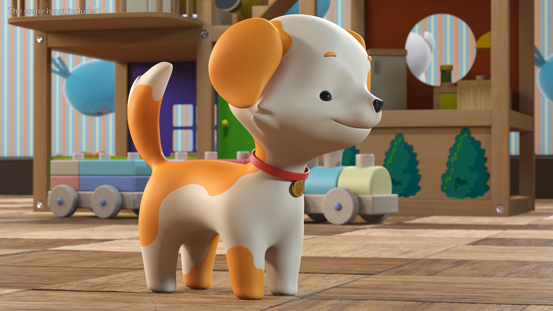 Cartoon Puppy Dog Rigged 3D model