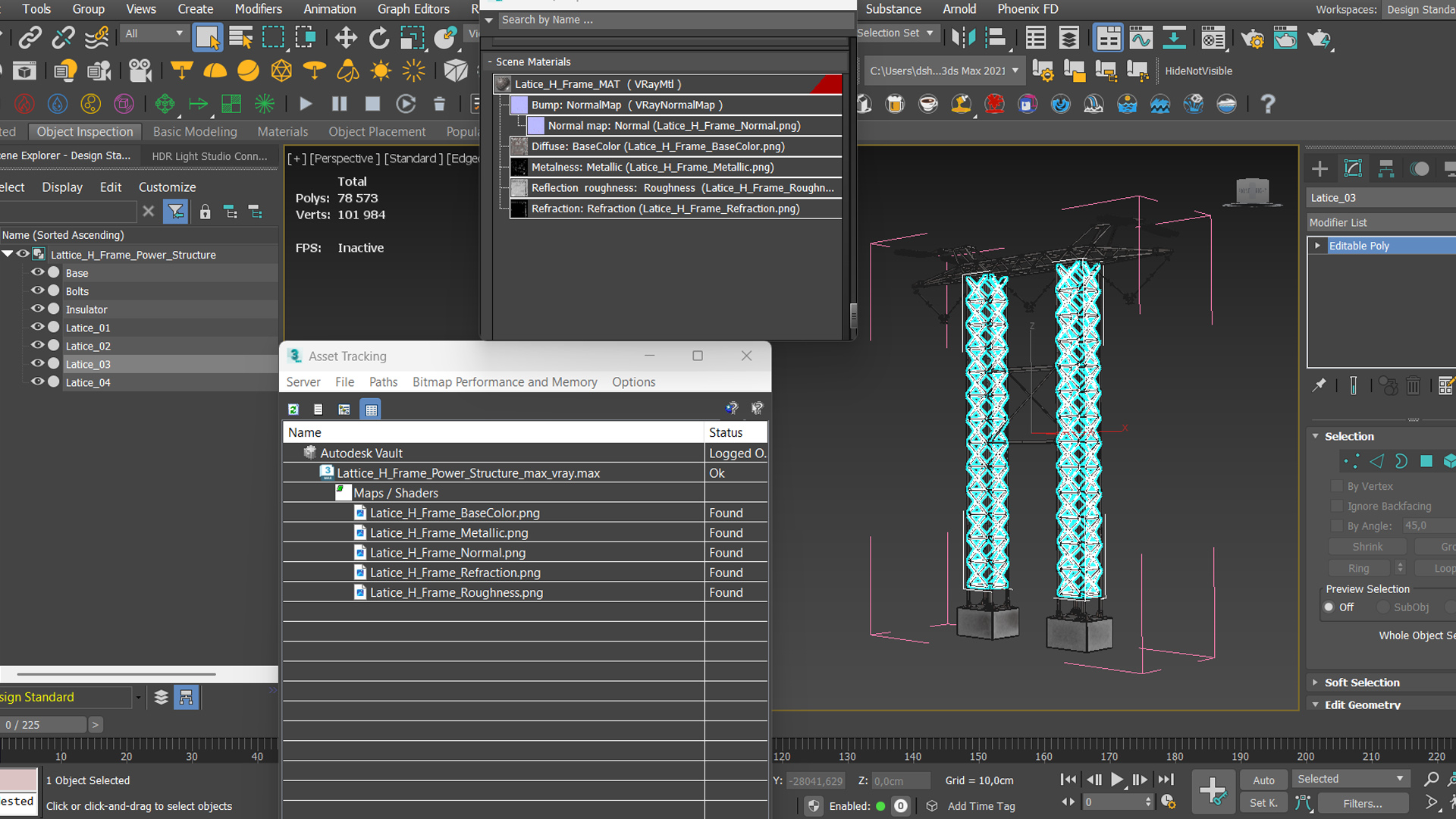 Lattice H Frame Power Structure - view 9