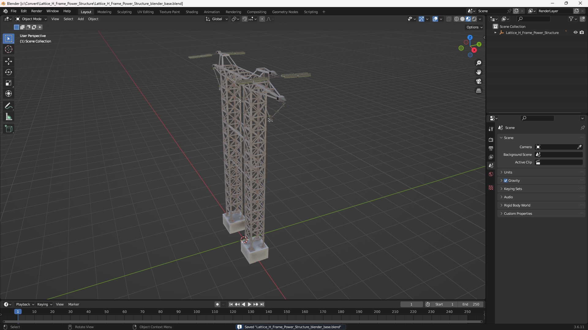 Lattice H Frame Power Structure - view 10