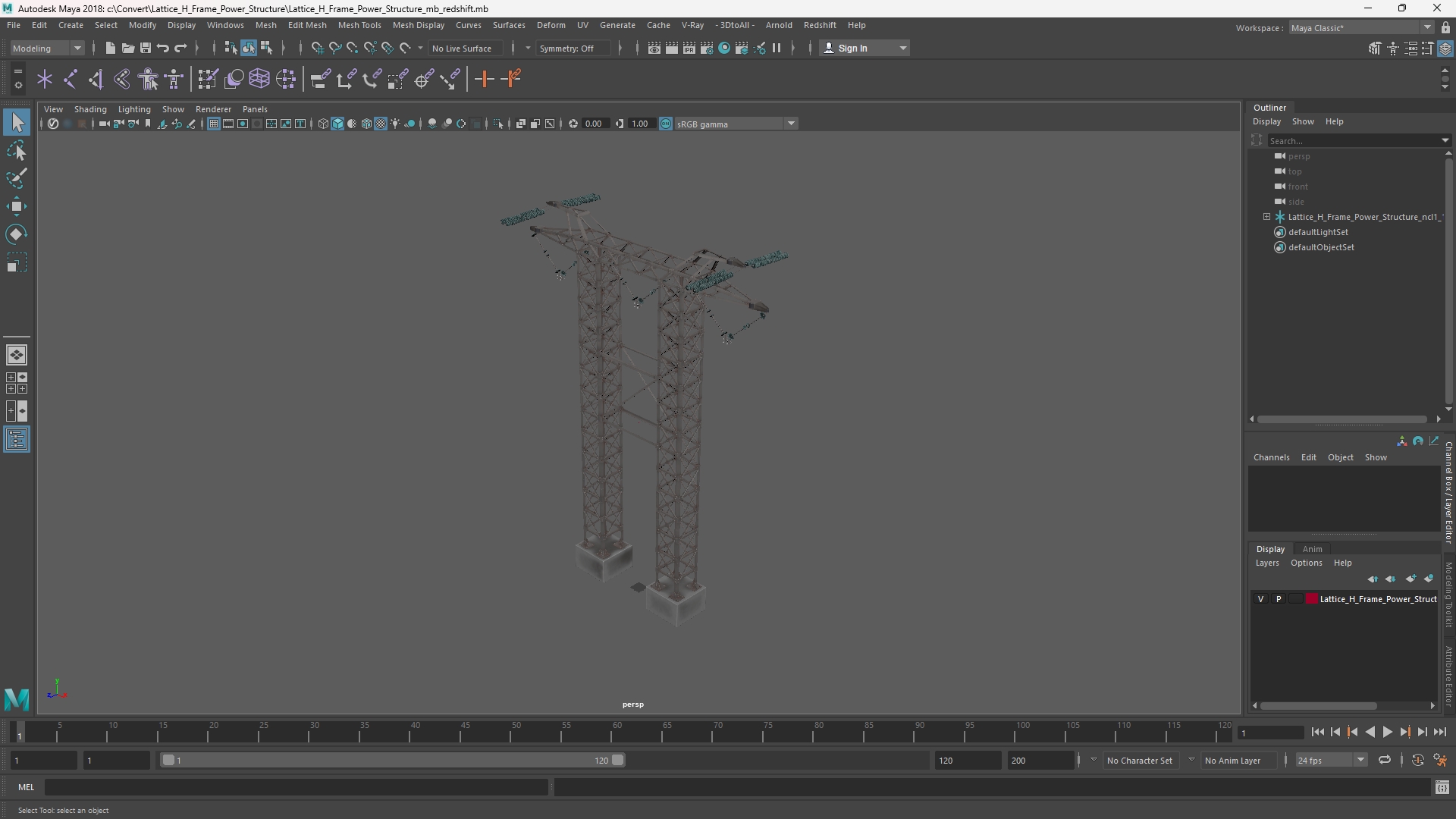 Lattice H Frame Power Structure - view 11