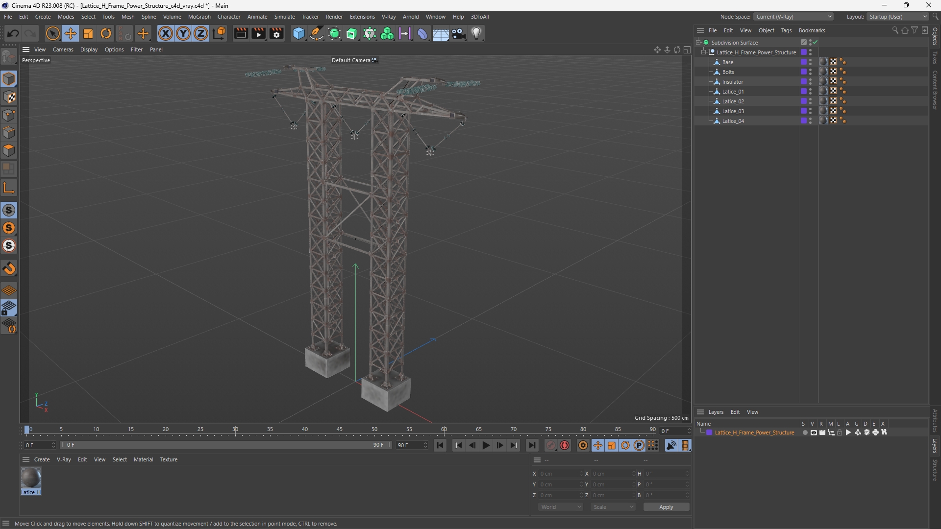 Lattice H Frame Power Structure - view 12