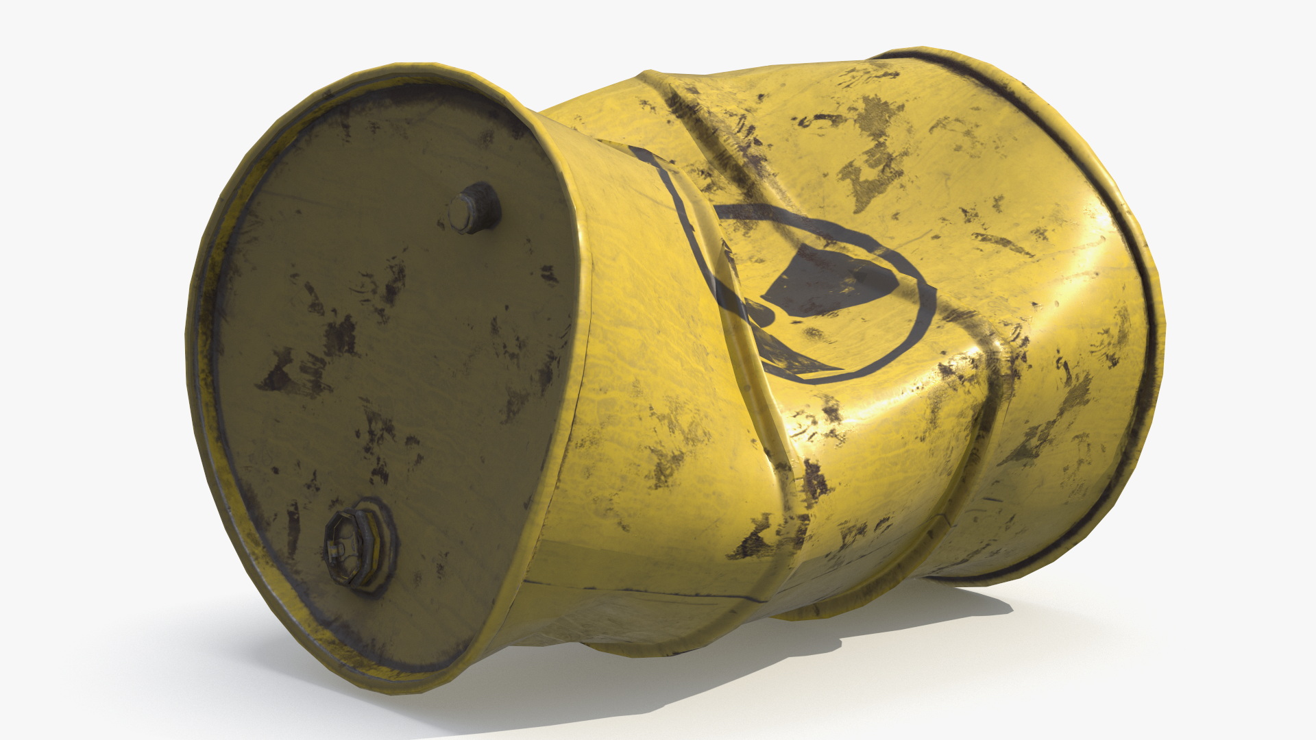 Damaged Steel Container for Toxic Waste Game Ready, view 6